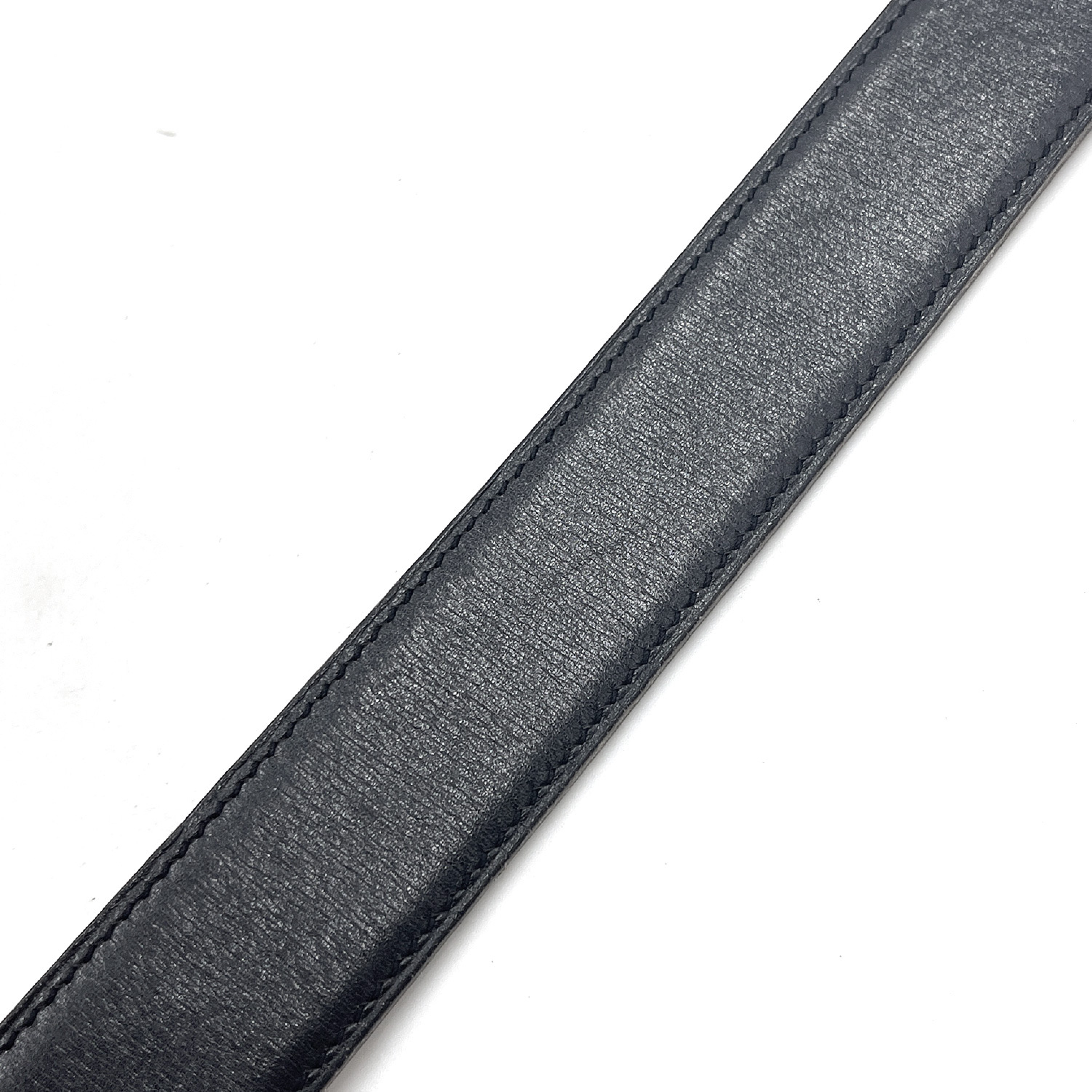 Constance H-belt, reversible leather belt, size 65, black. — view 6