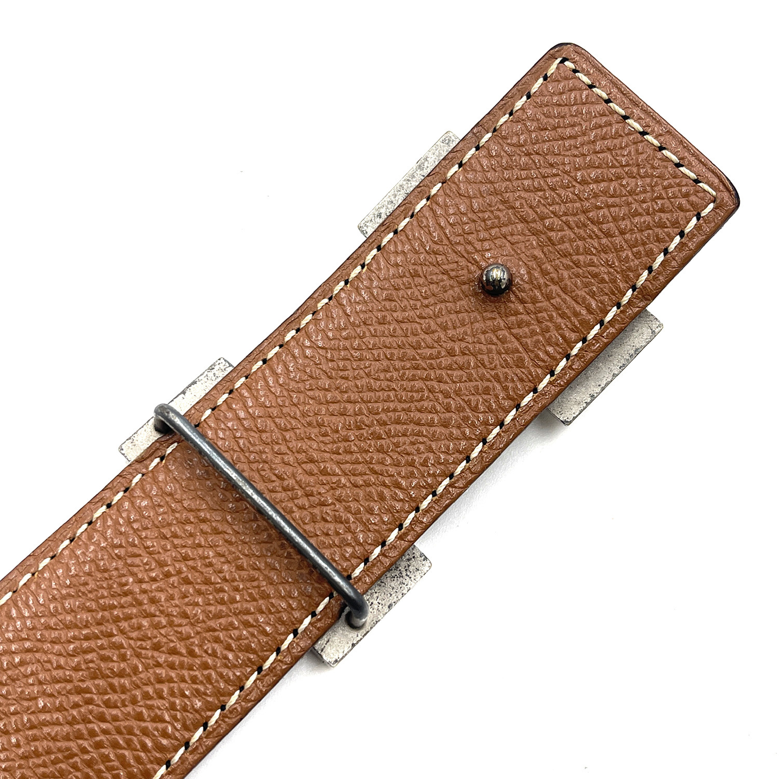 Constance H-belt, reversible leather belt, size 65, black. — view 7