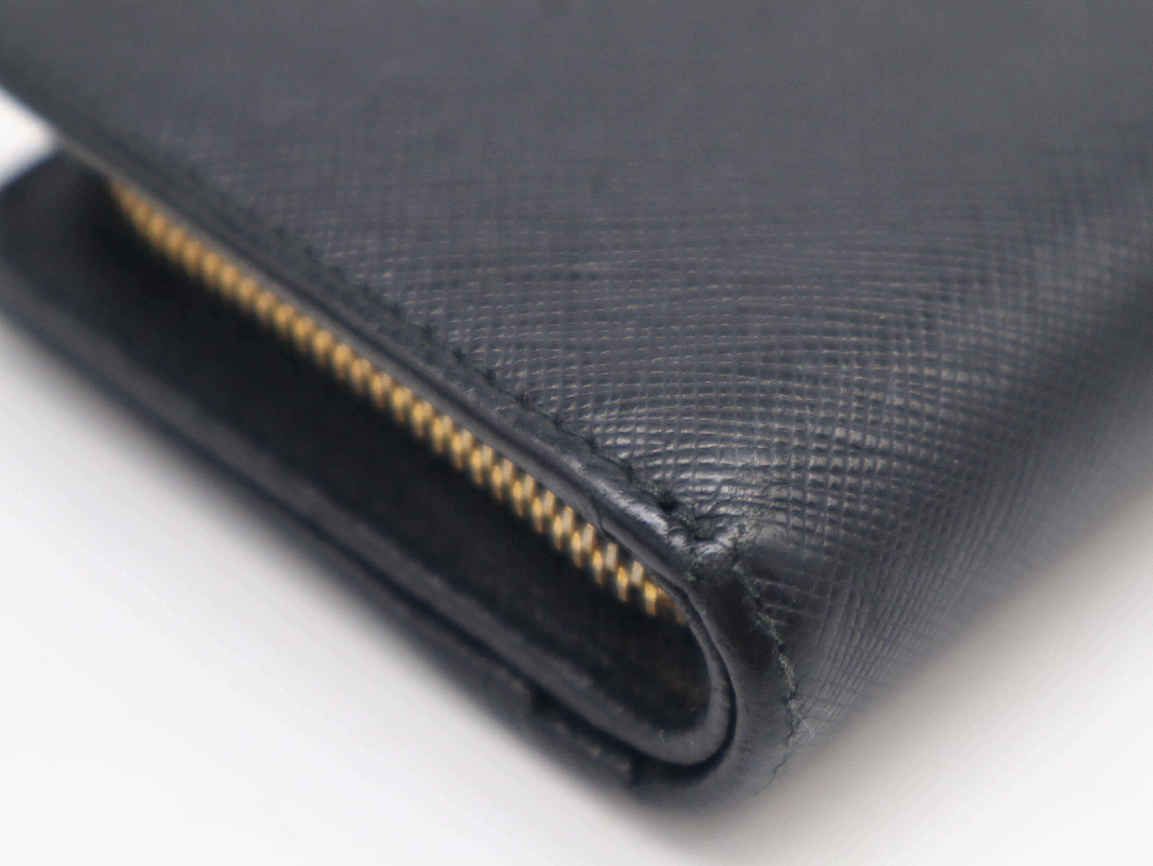 1ML018 Saffiano Leather Bi-fold Wallet, Black — view 7