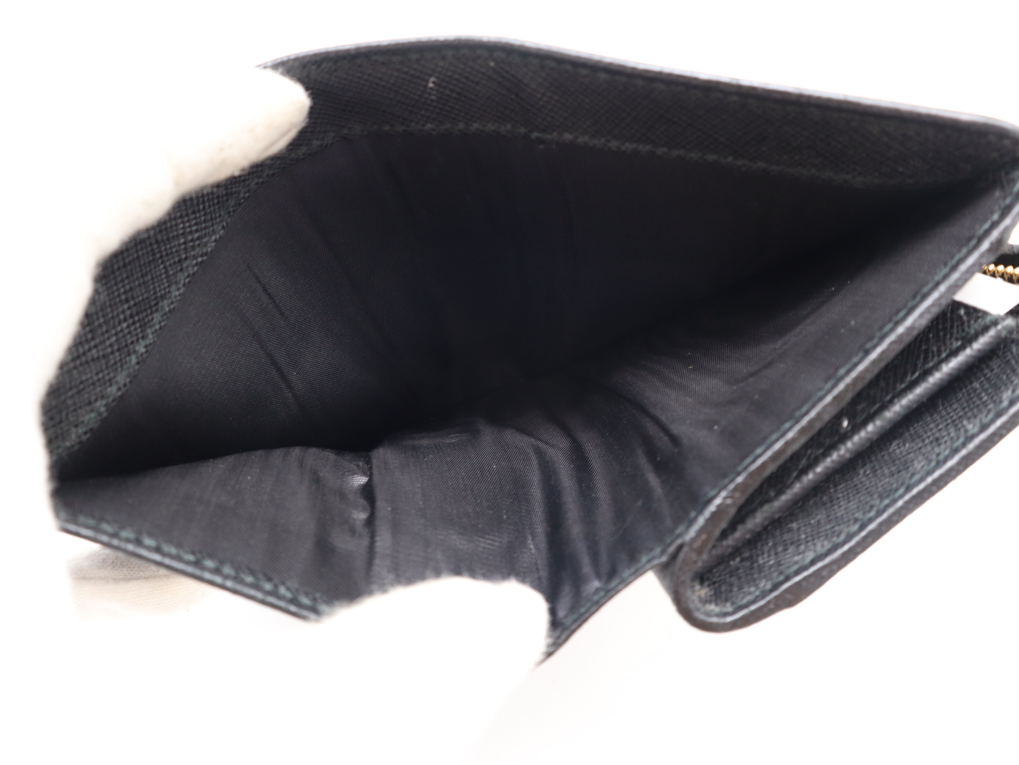 1ML018 Saffiano Leather Bi-fold Wallet, Black — view 9