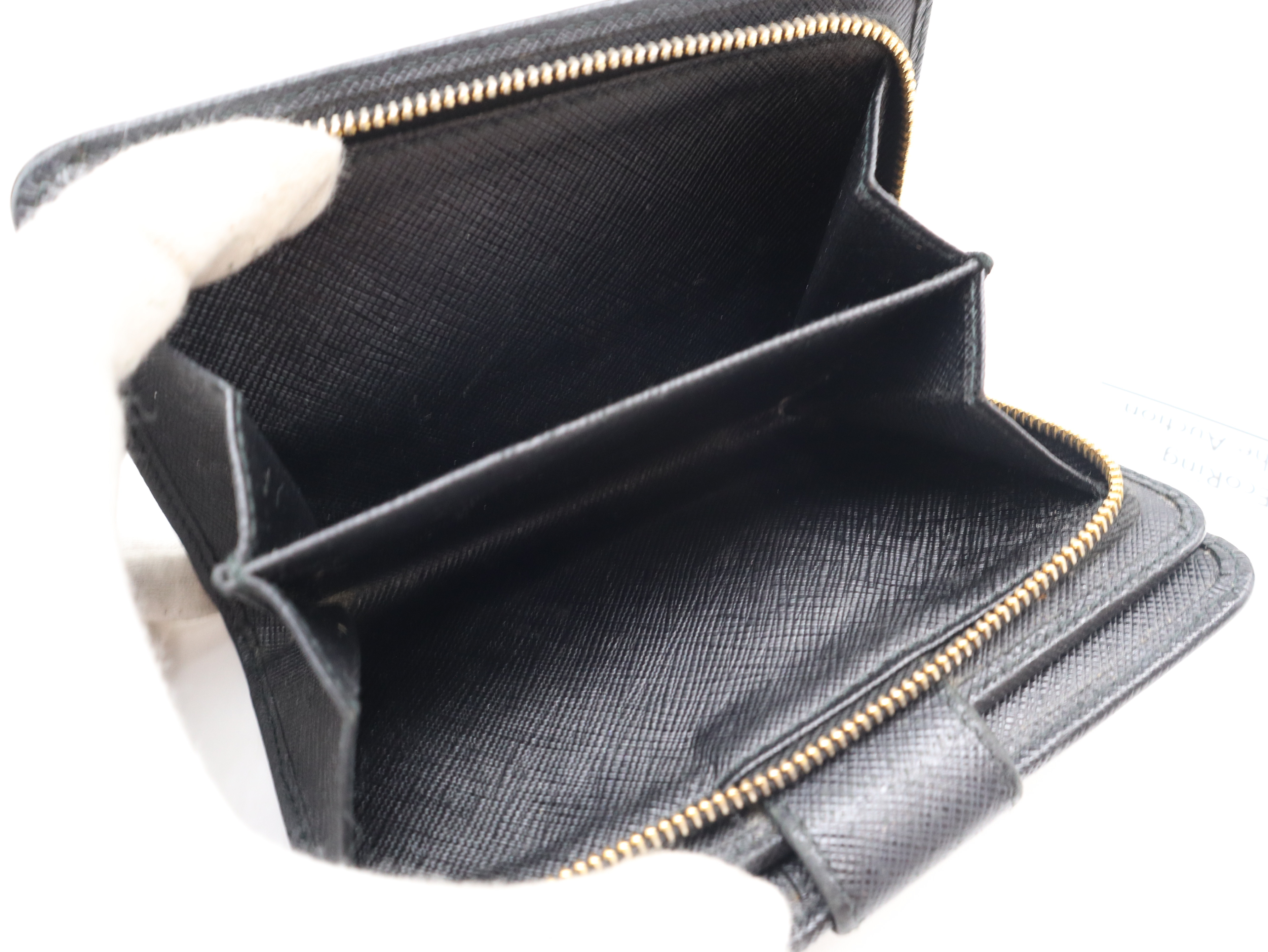 1ML018 Saffiano Leather Bi-fold Wallet, Black — view 10