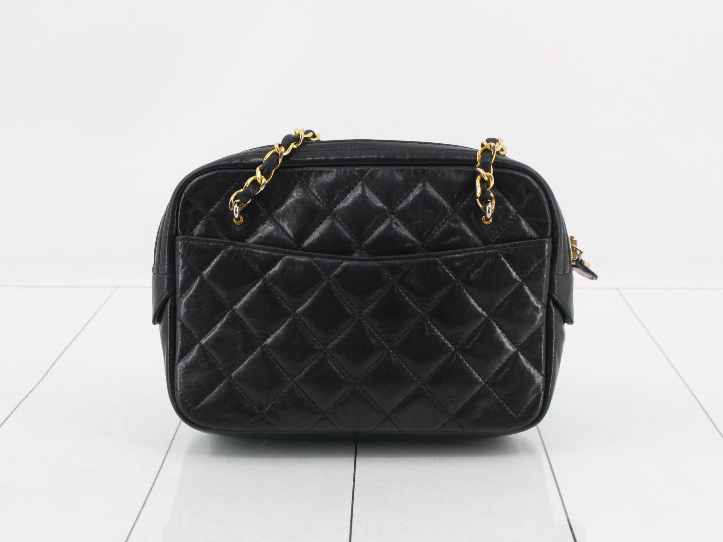 Matelassé Lambskin Mini Chain Shoulder Bag — view 2