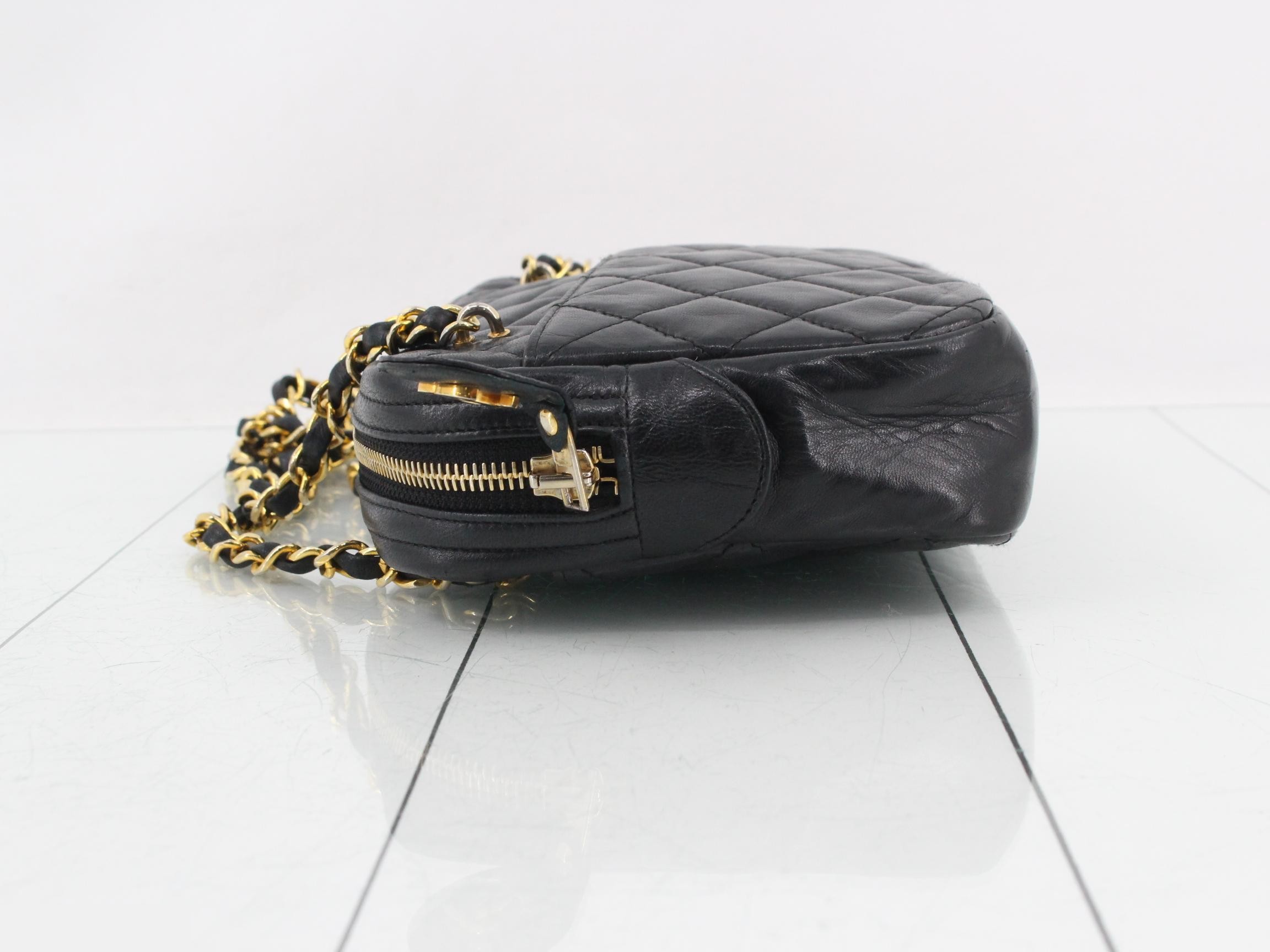 Matelassé Lambskin Mini Chain Shoulder Bag — view 4