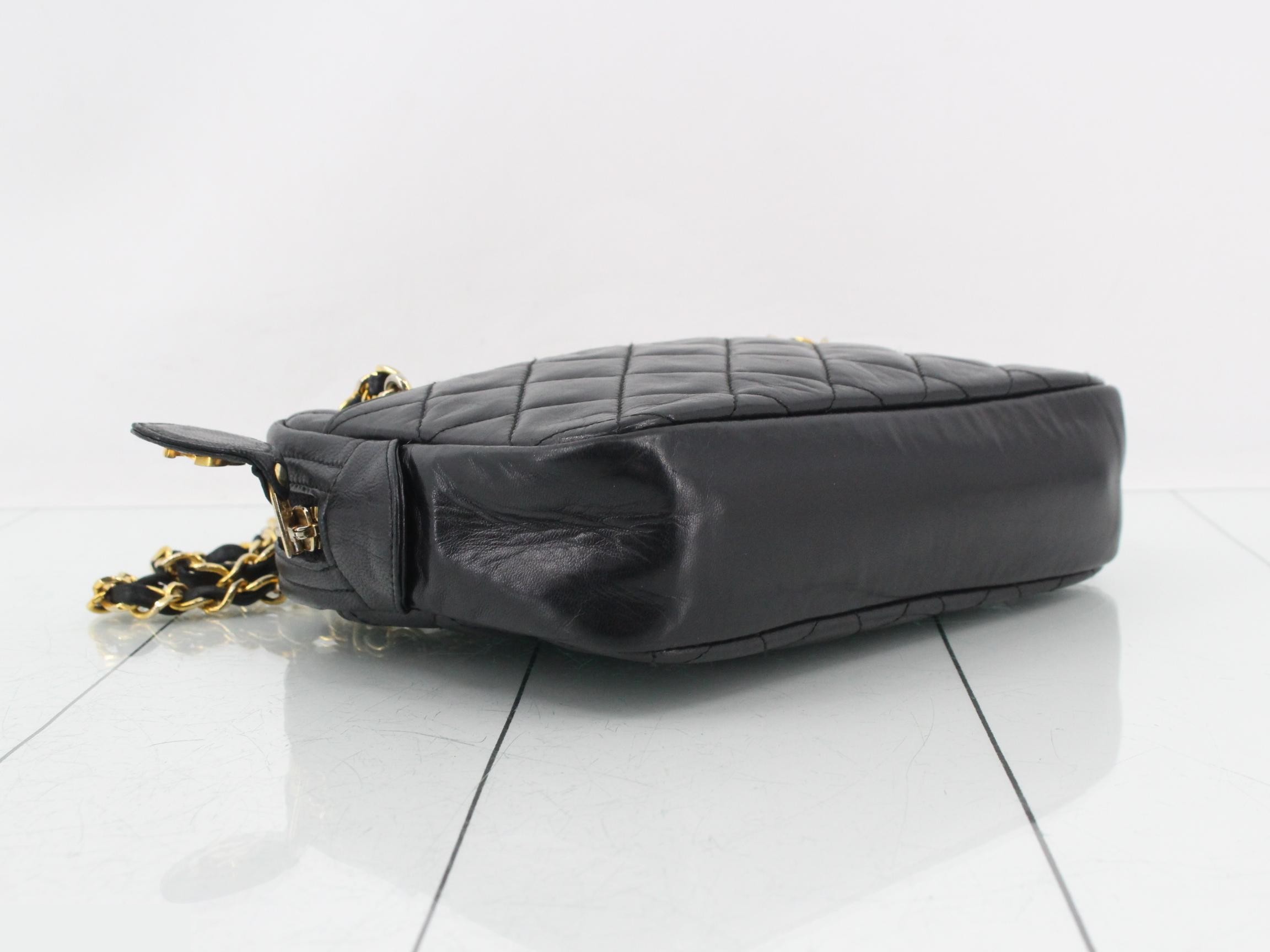 Matelassé Lambskin Mini Chain Shoulder Bag — view 5