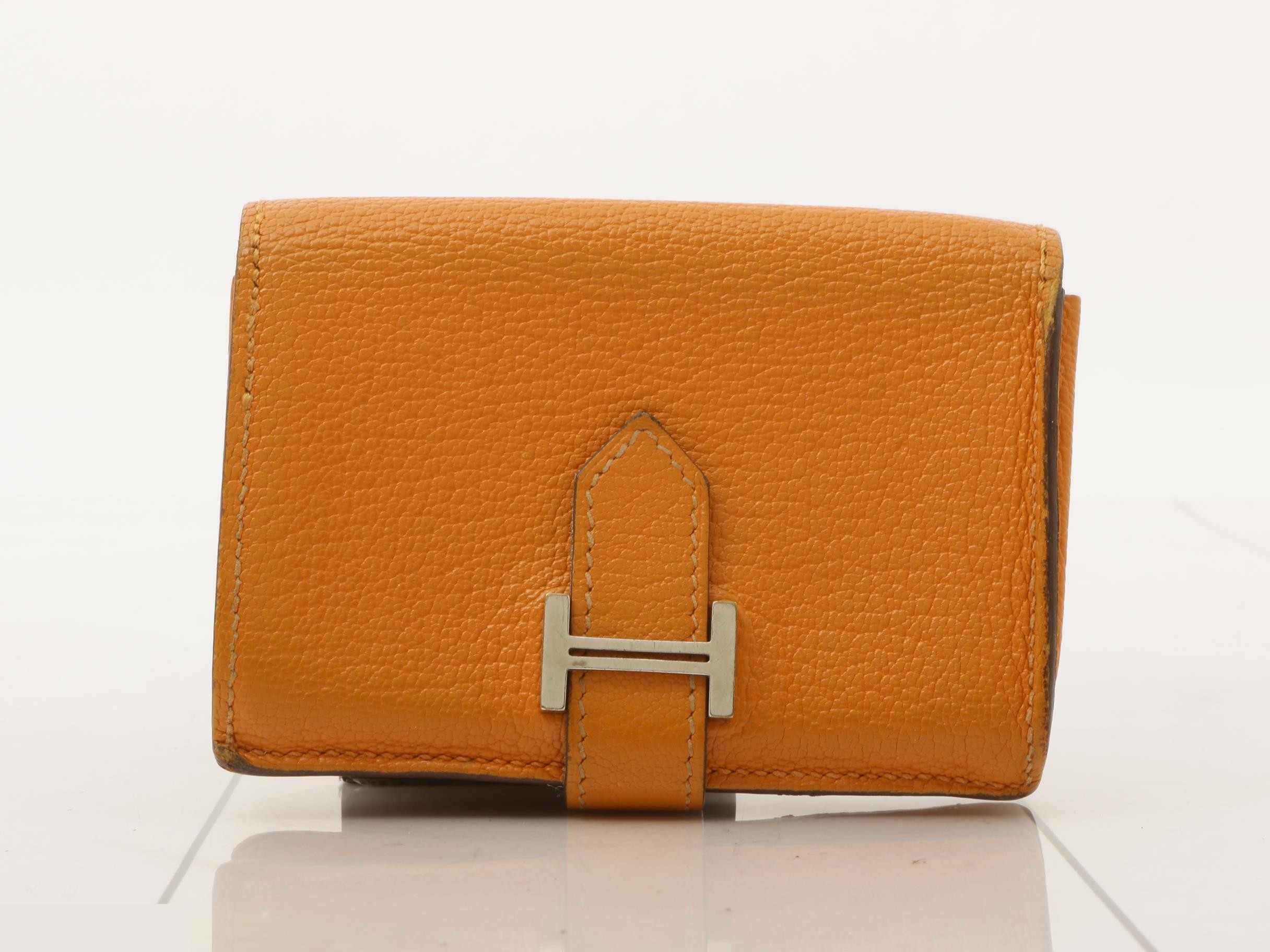 Bearn Compact Leather Bag, Orange, K Stamp
