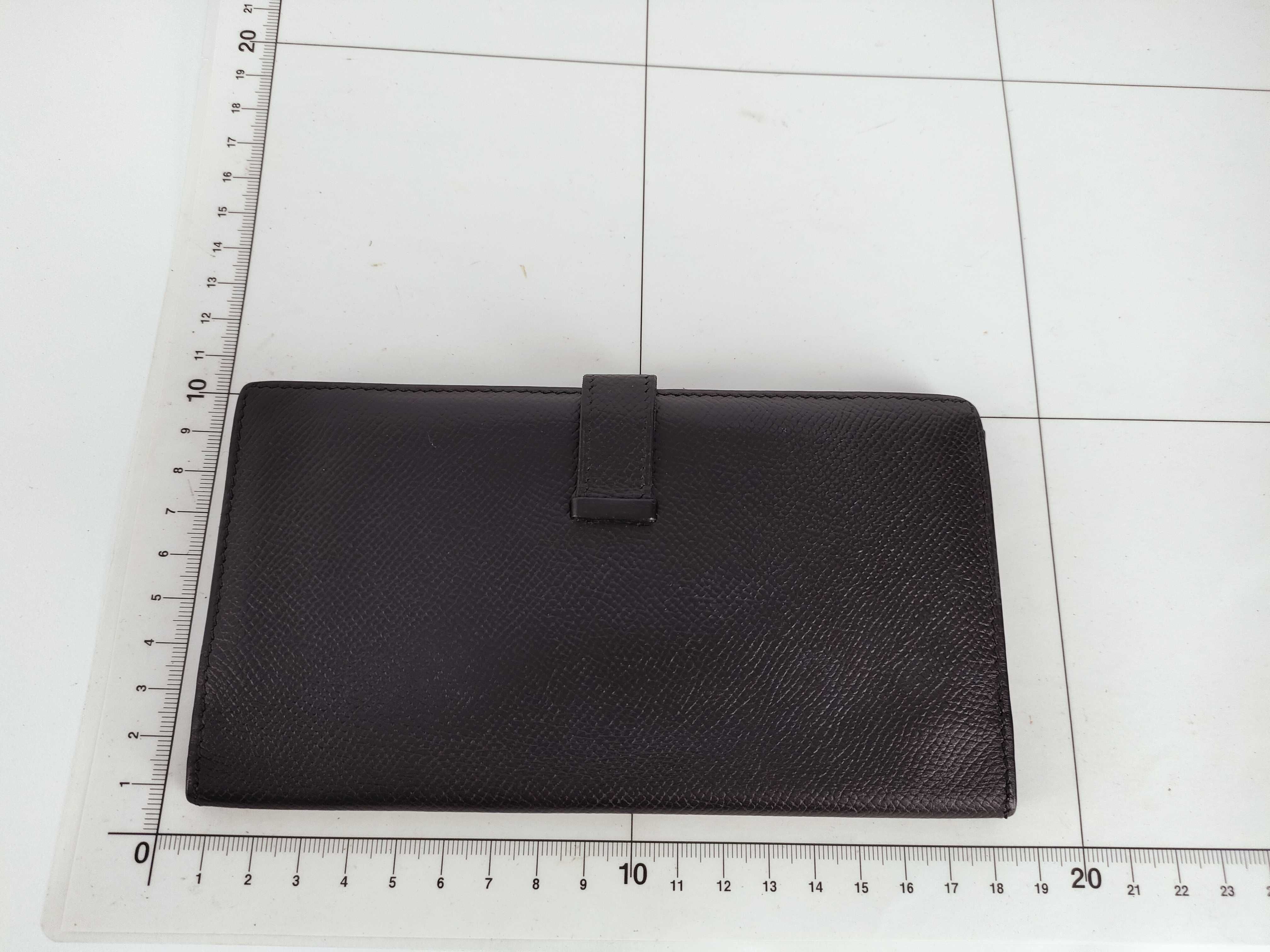 Bearn Hermes Bearn Soufflé Black Bifold Long Wallet — view 2