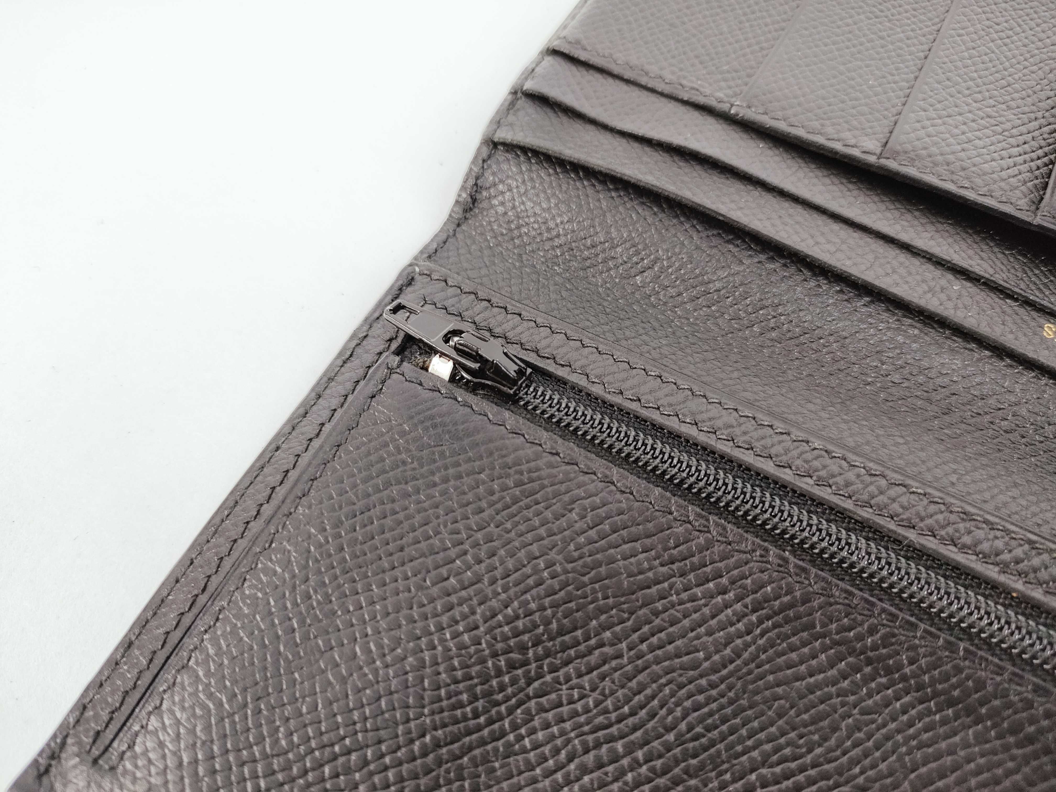 Bearn Hermes Bearn Soufflé Black Bifold Long Wallet — view 11