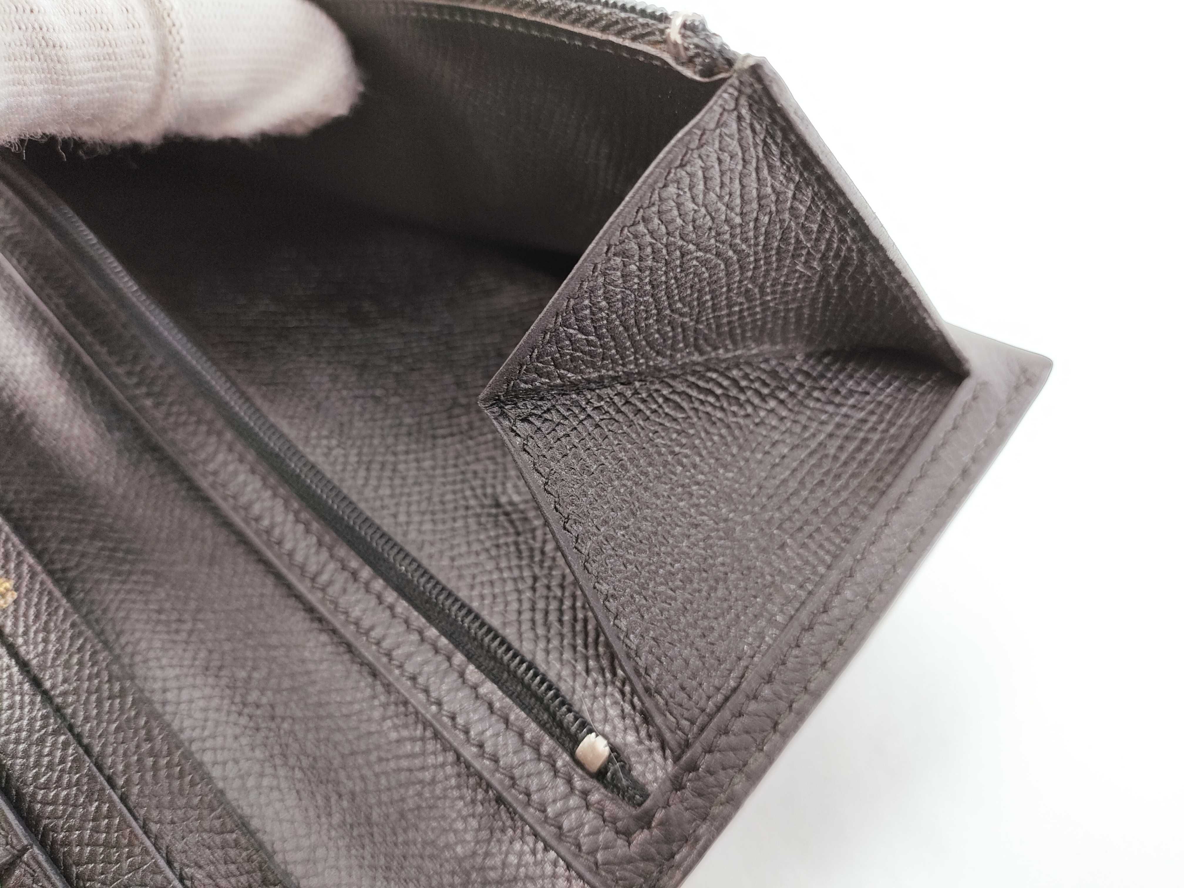 Bearn Hermes Bearn Soufflé Black Bifold Long Wallet — view 15
