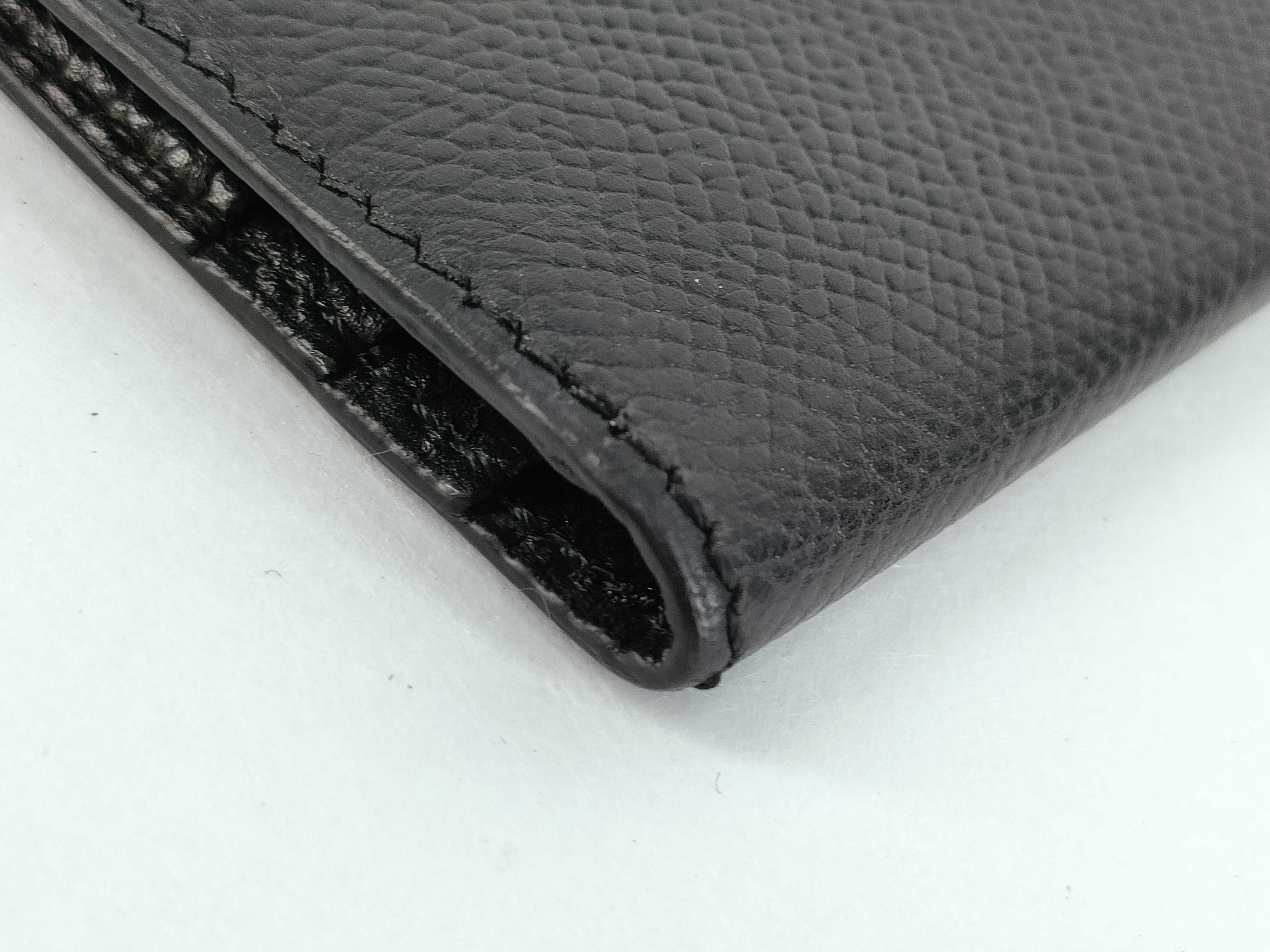Bearn Hermes Bearn Soufflé Black Bifold Long Wallet — view 3