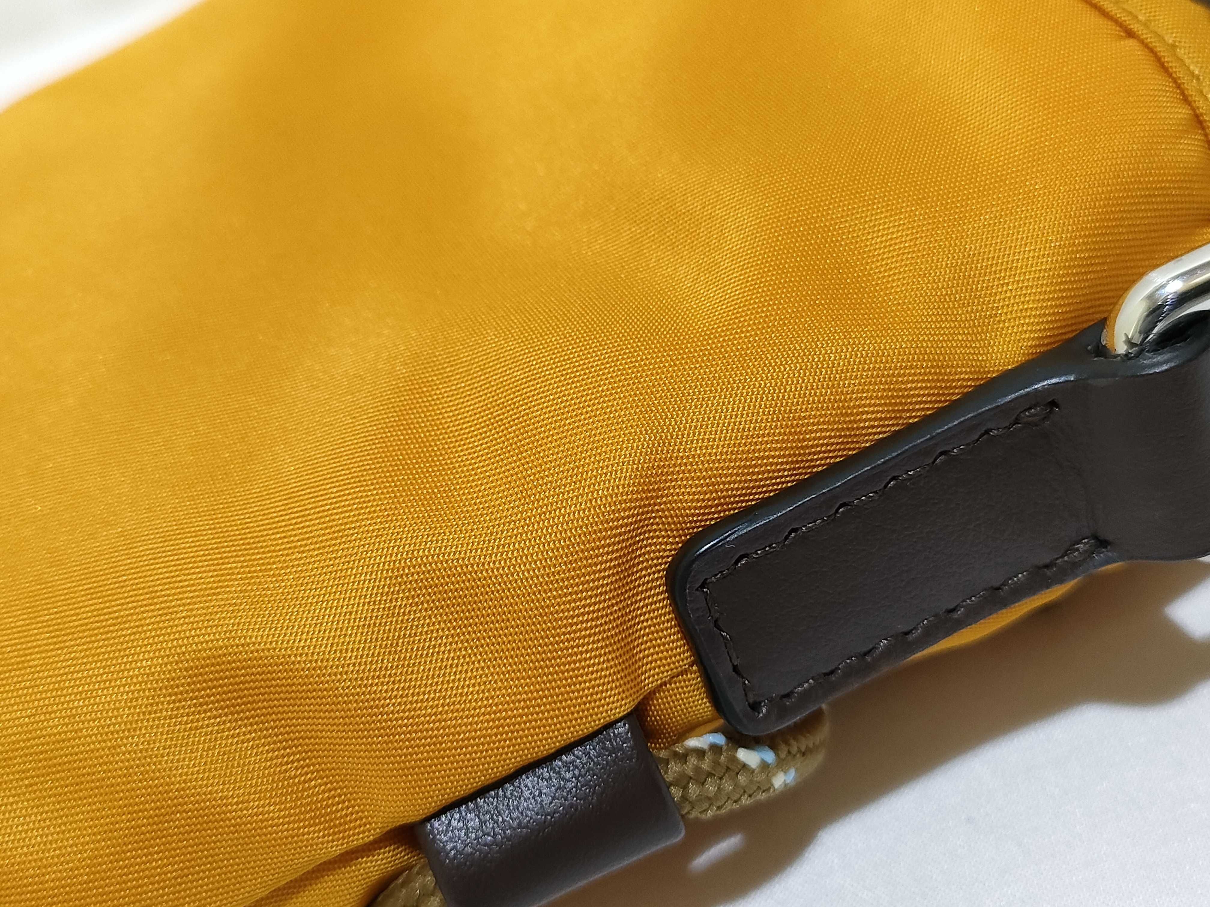 Nylon Drawstring Shoulder Pouch, Orange, Boxed Shoulder Bag — view 13