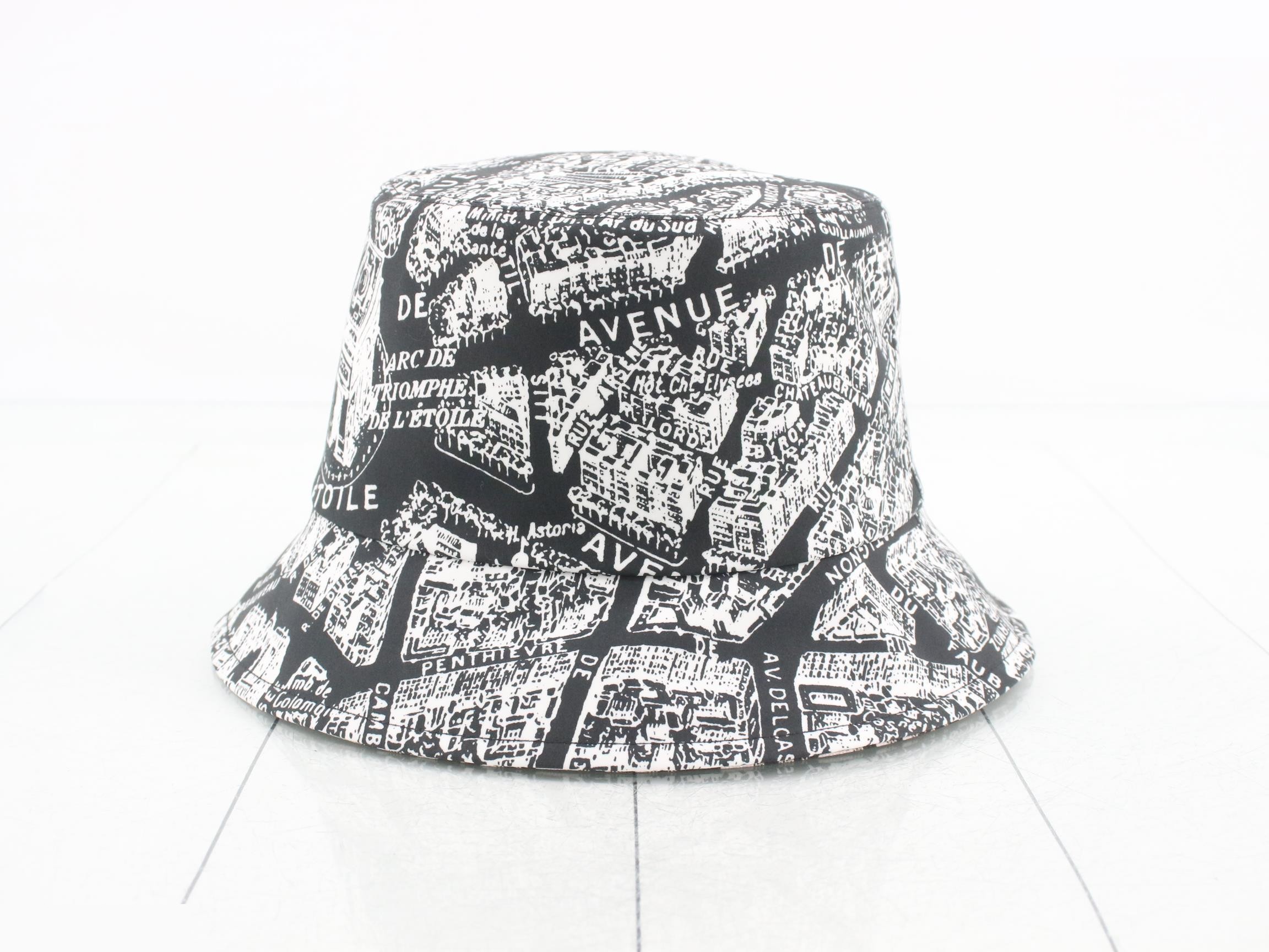Unused hat with Paris map — view 2