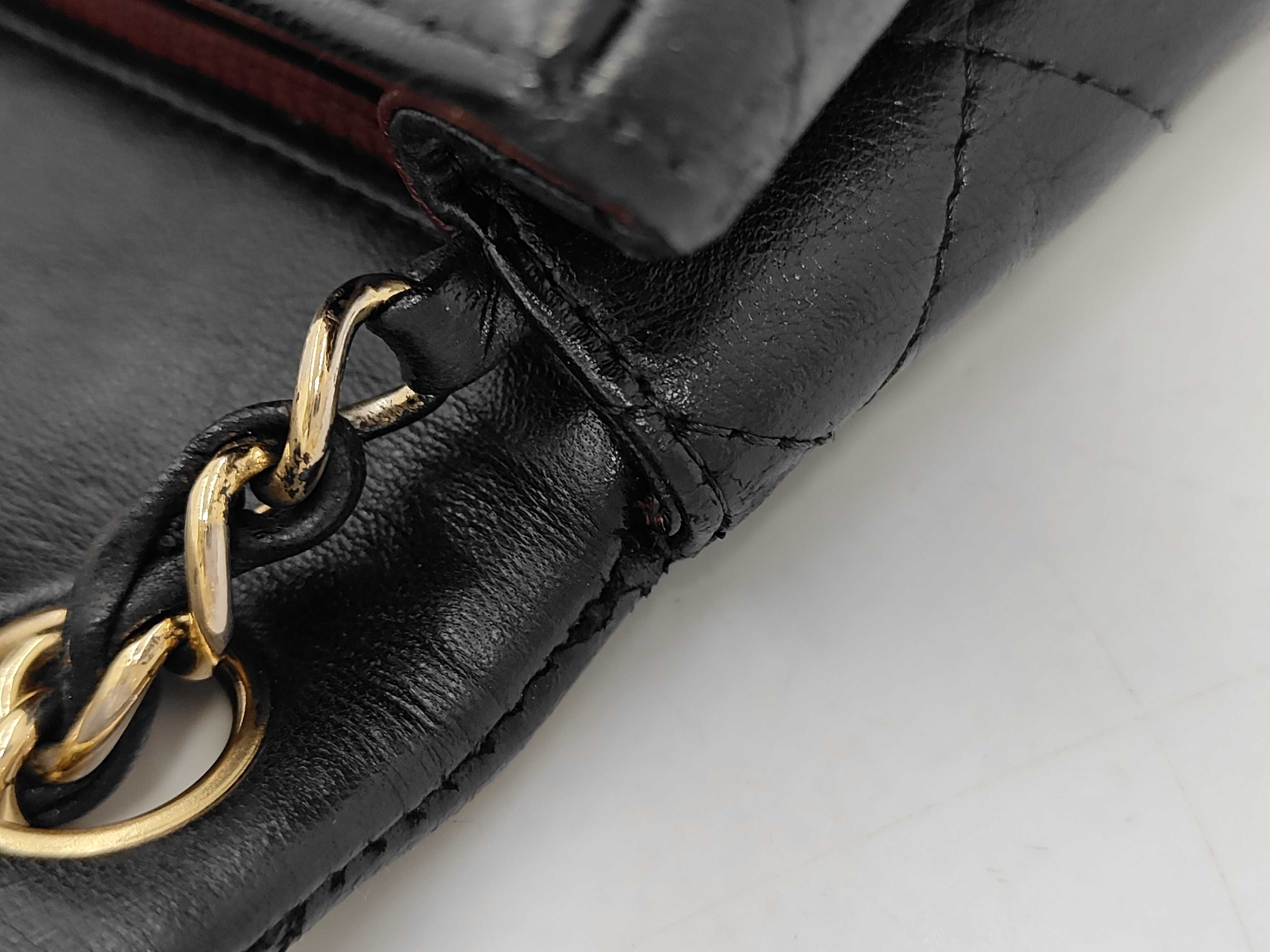 Matelassé 17 Mini Lambskin Gold Hardware Chain Shoulder Bag, Serial Number 25, Black Shoulder Bag — view 8
