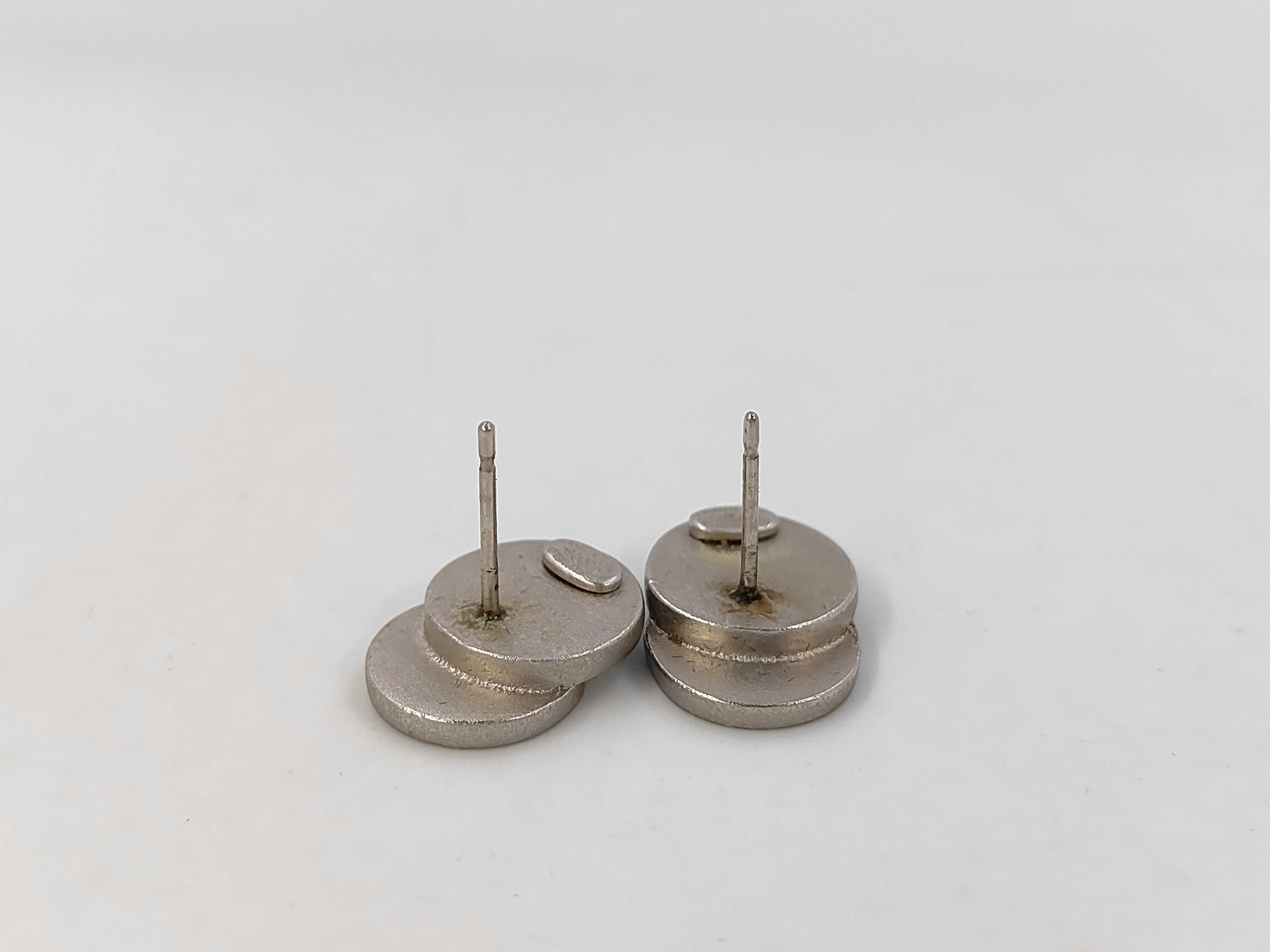 double circle silver earrings — view 3