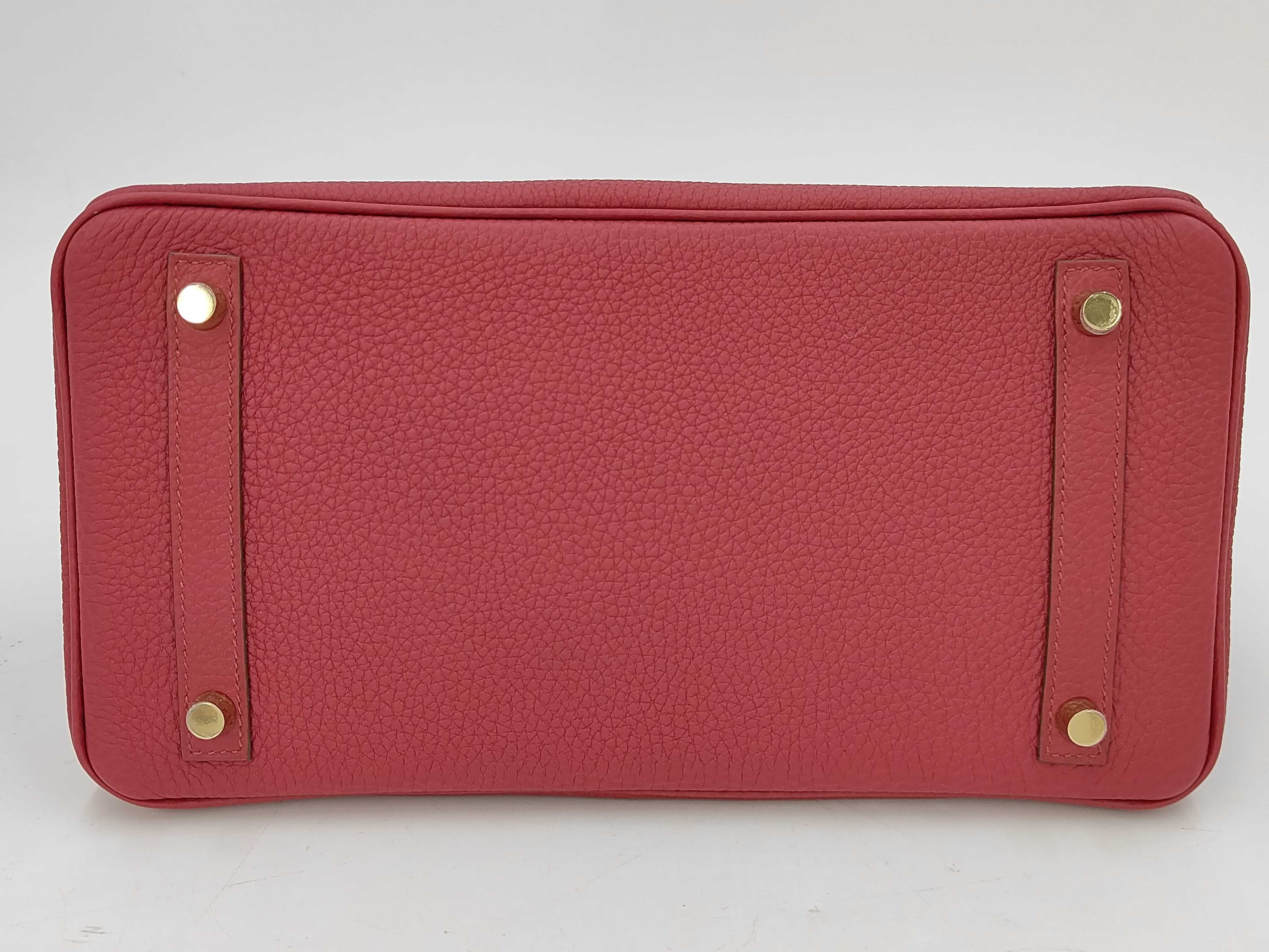 Birkin 30 Togo Ruby Gold Hardware B Stamp Handbag — view 3