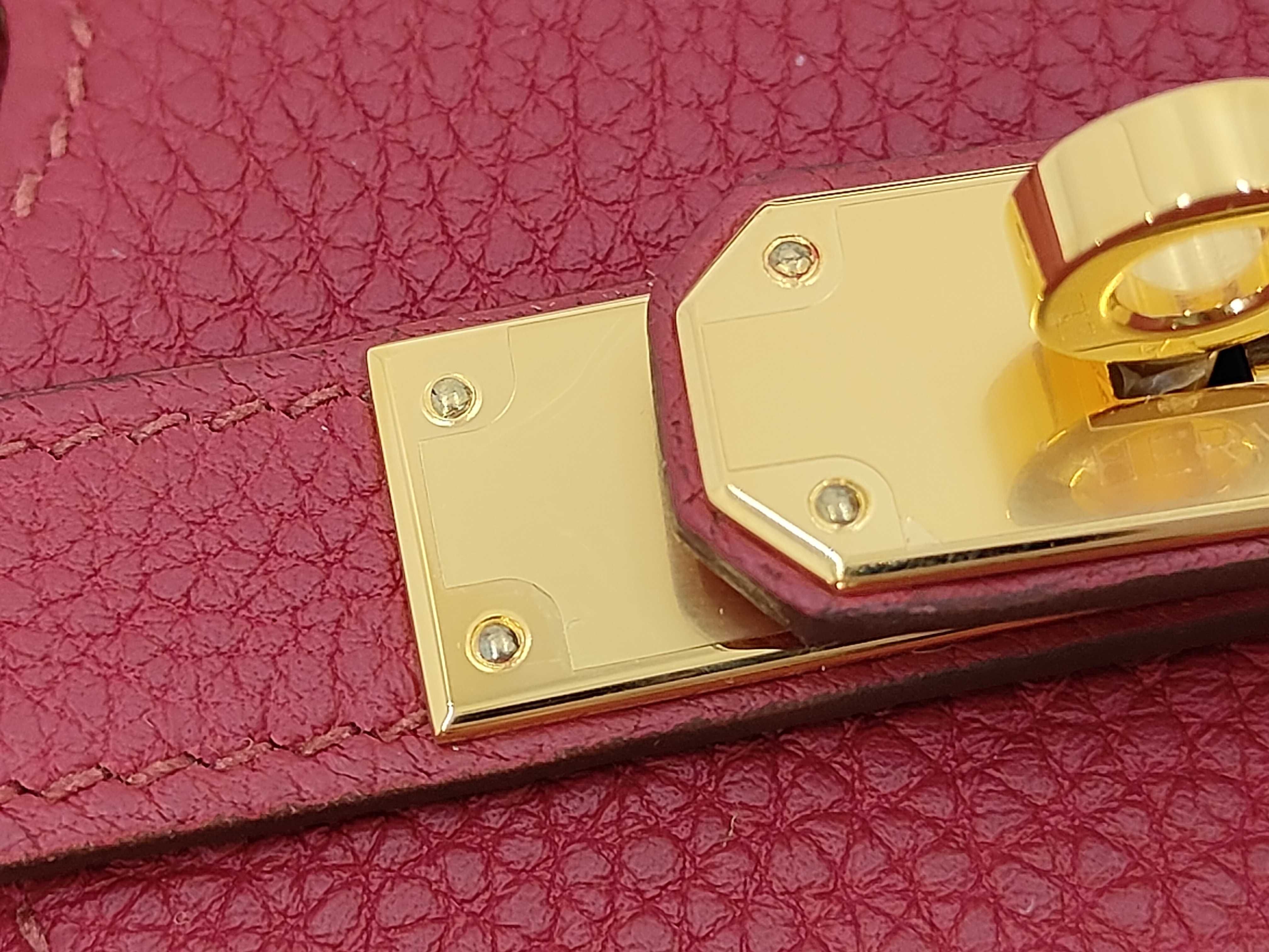 Birkin 30 Togo Ruby Gold Hardware B Stamp Handbag — view 9