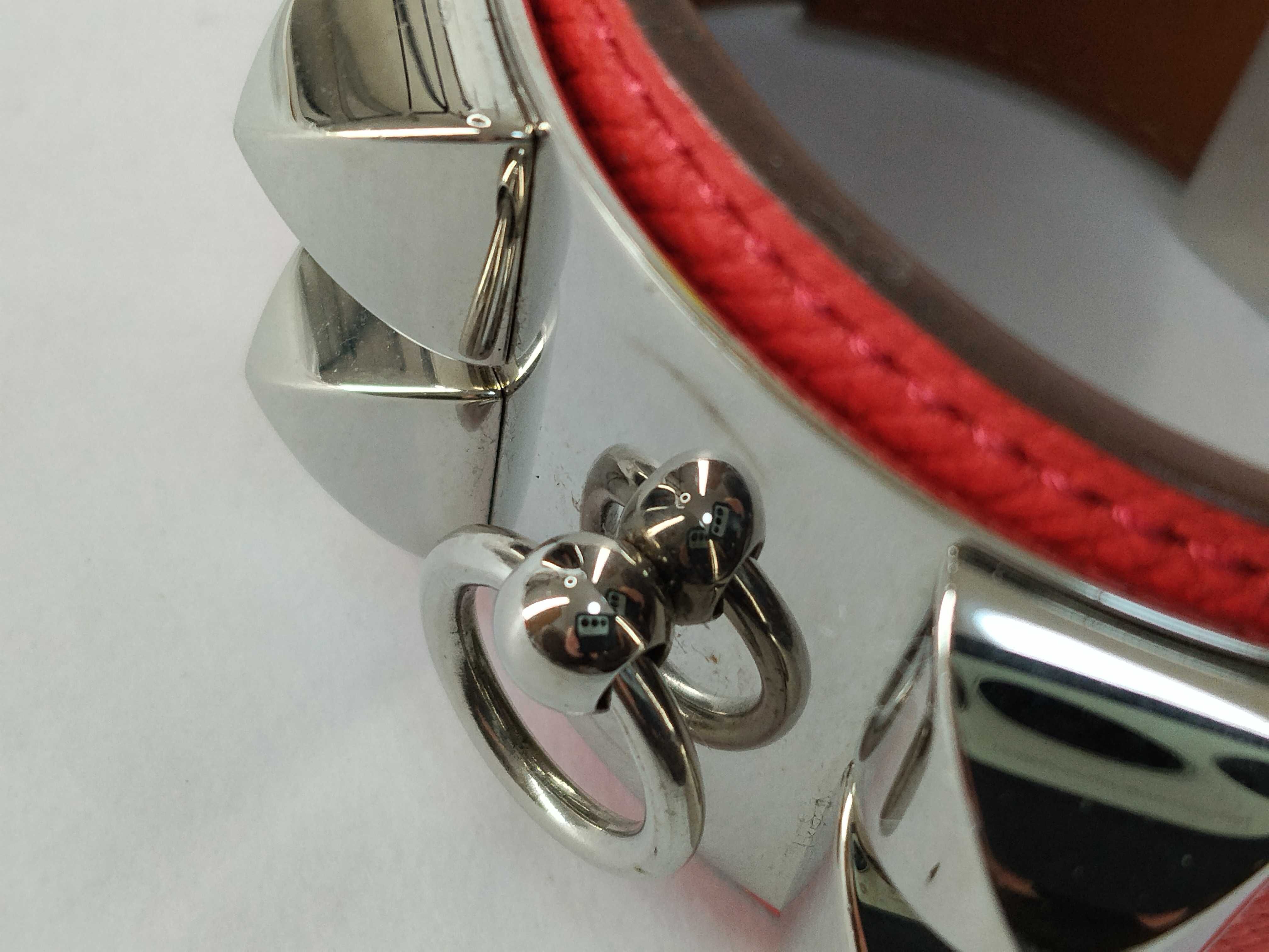 Collier de Chien T-stamped silver hardware leather bracelet (bracelet/bangle) — view 6