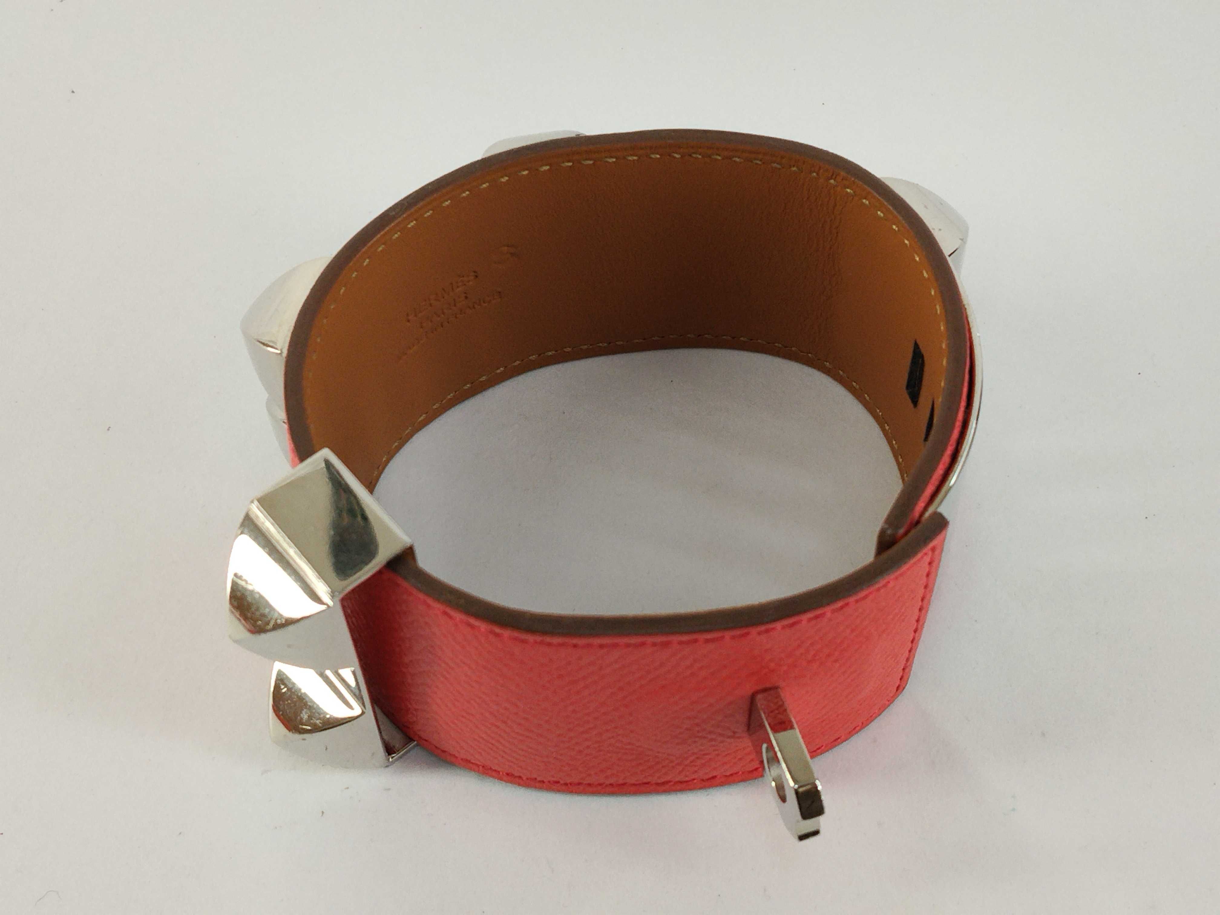 Collier de Chien T-stamped silver hardware leather bracelet (bracelet/bangle) — view 7