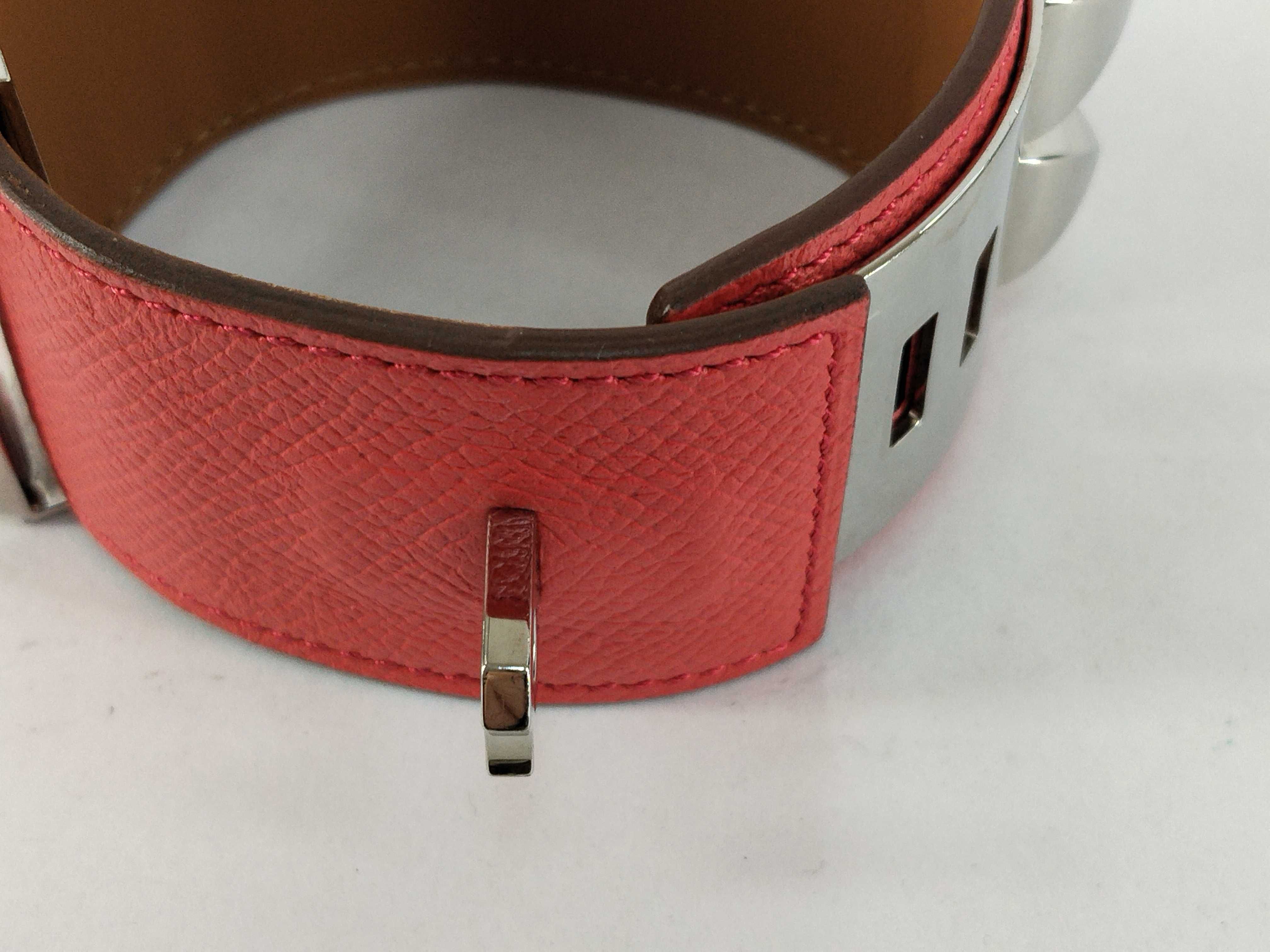 Collier de Chien T-stamped silver hardware leather bracelet (bracelet/bangle) — view 8
