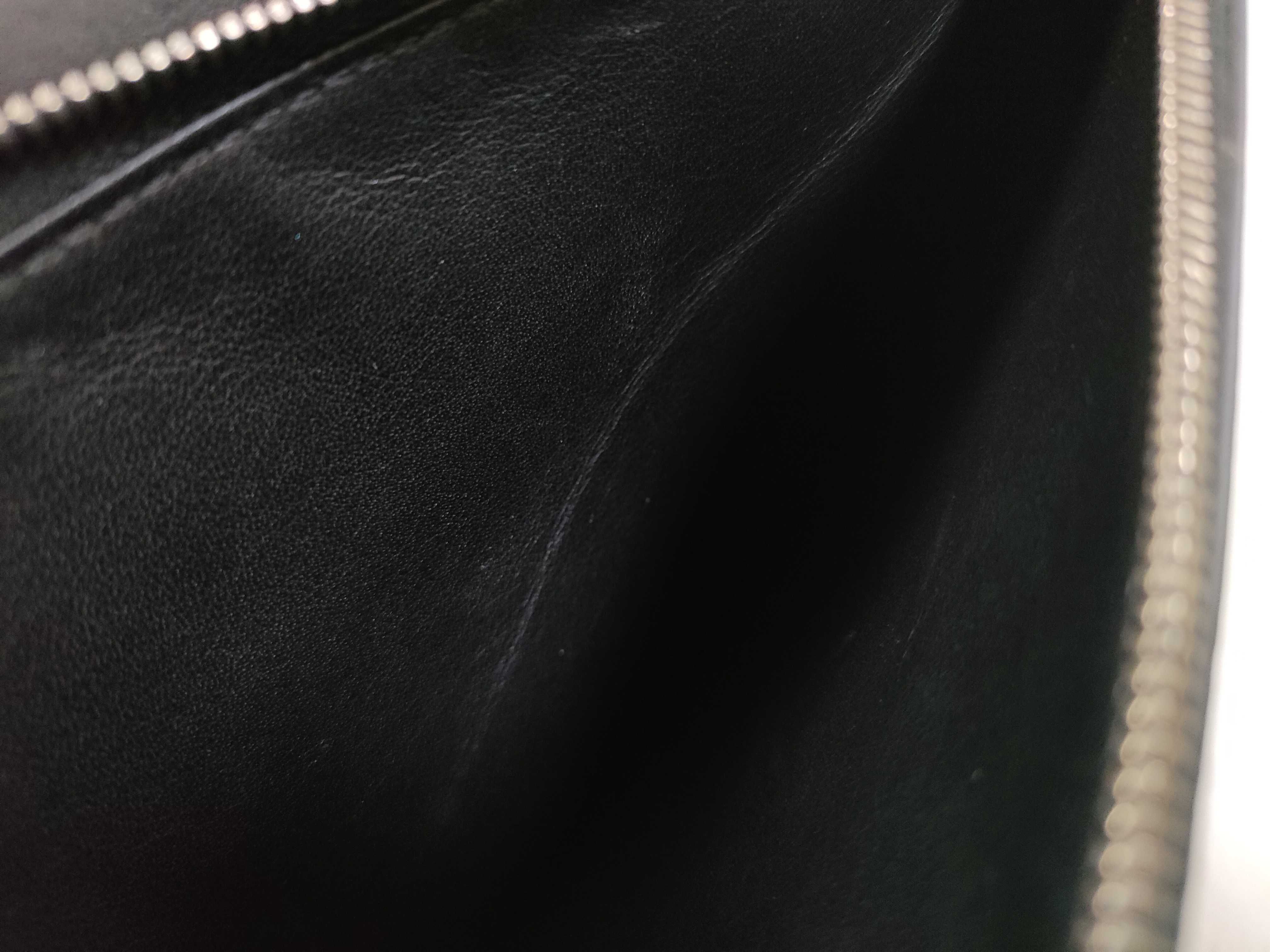 Frame Evening Leather Chain Shoulder Bag Black x White Shoulder Bag — view 10