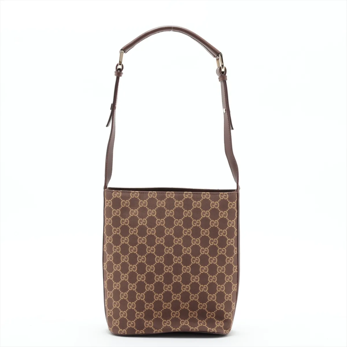 GG Canvas x Leather Shoulder Bag Brown — view 2