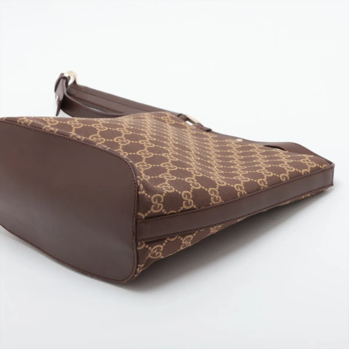 GG Canvas x Leather Shoulder Bag Brown — view 3