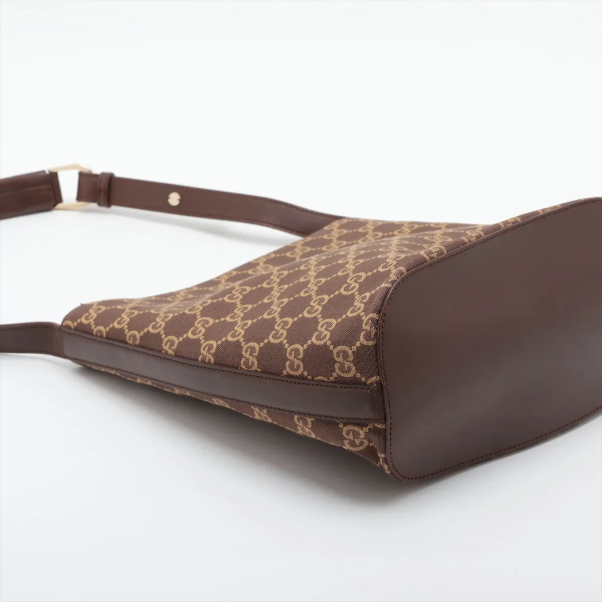 GG Canvas x Leather Shoulder Bag Brown — view 4