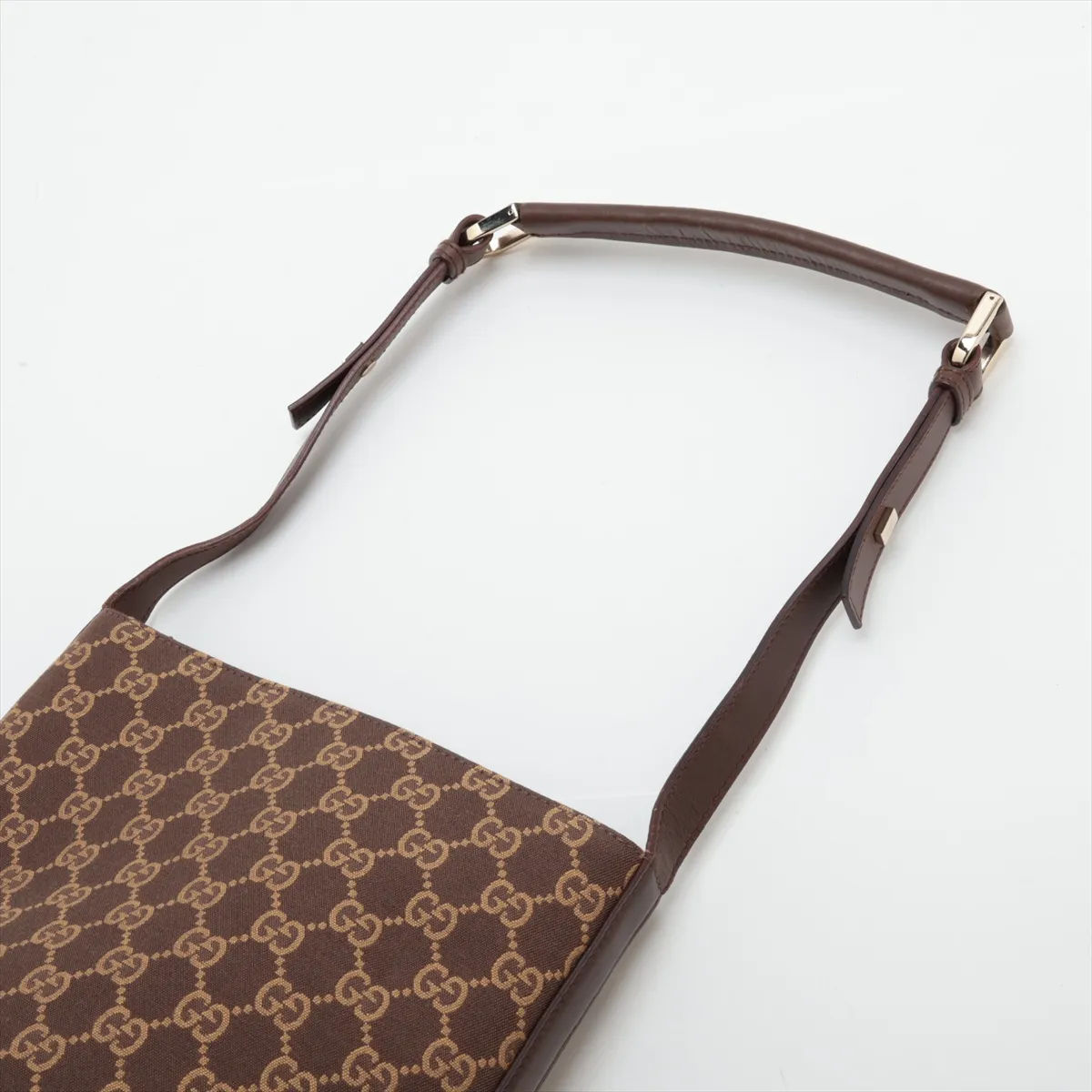 GG Canvas x Leather Shoulder Bag Brown — view 5