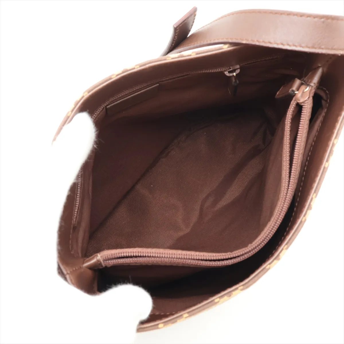 GG Canvas x Leather Shoulder Bag Brown — view 7