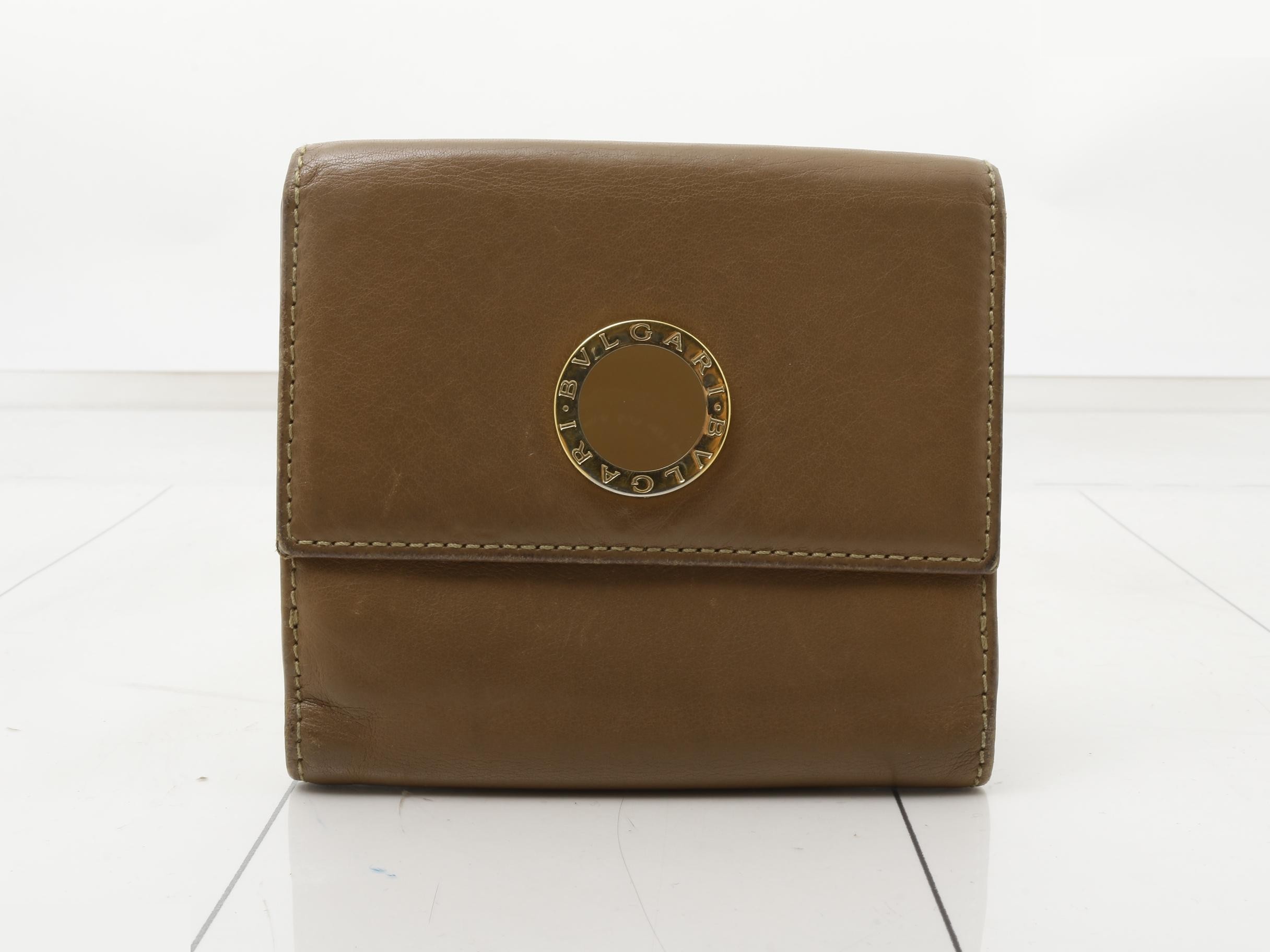 Colore Leather Tri-fold Wallet, Brown