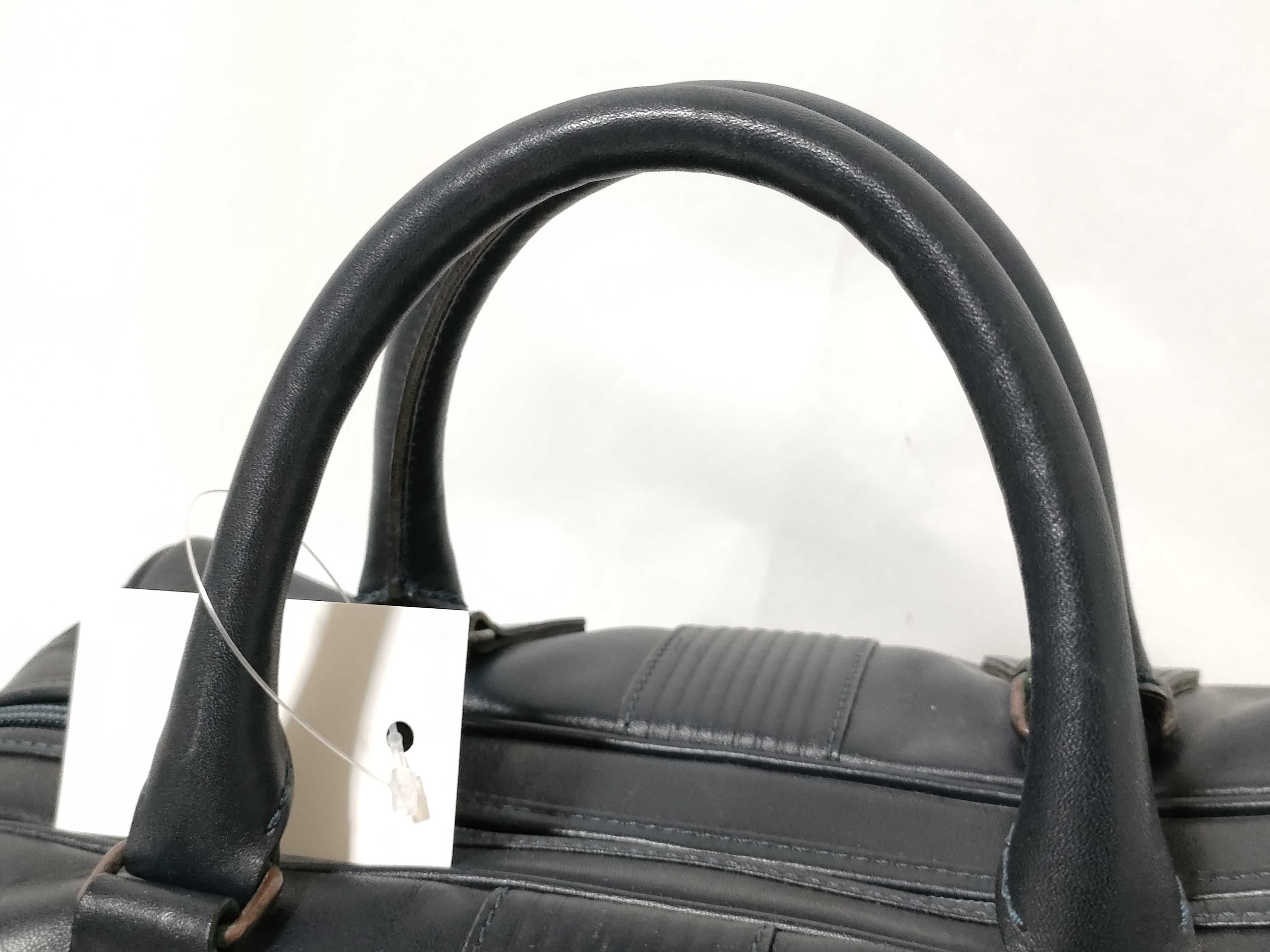 Leather Mini Boston Bag with Logo — view 3