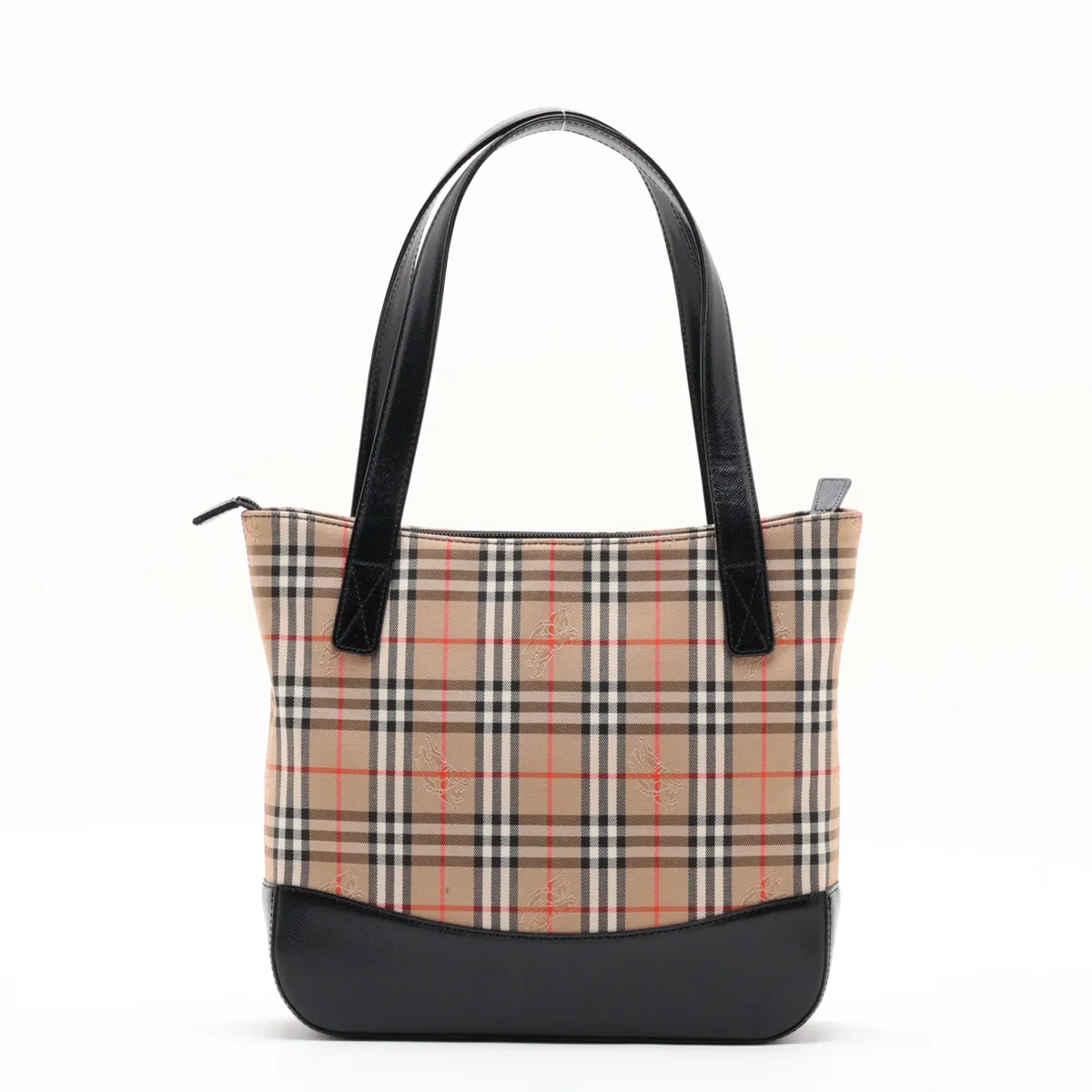 Nova Check Shadow Horse Canvas x Leather Handbag Brown x Black — view 2