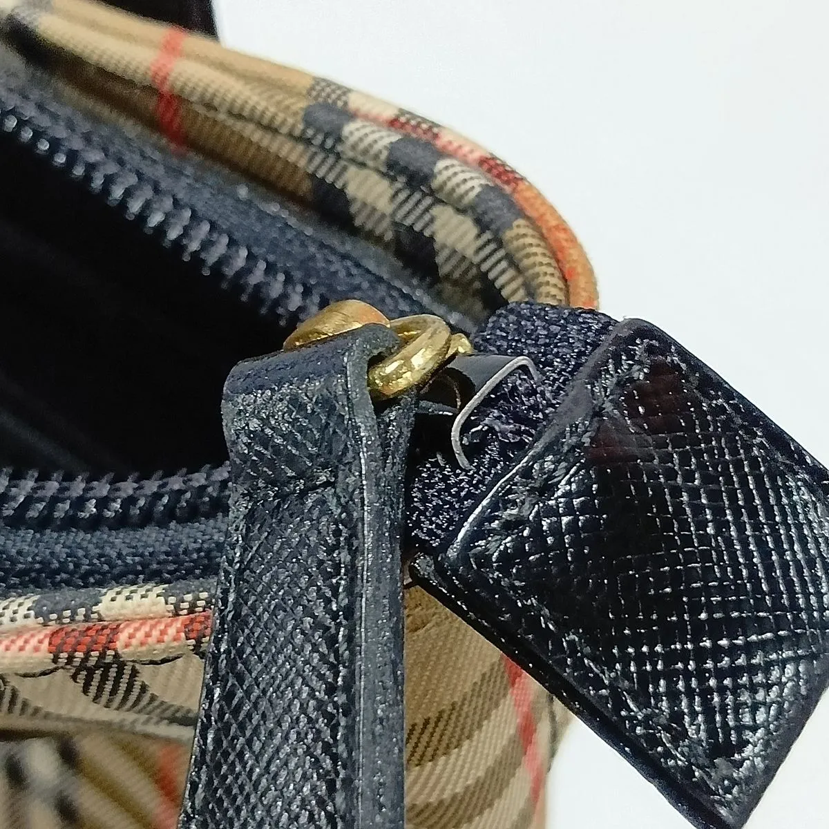 Nova Check Shadow Horse Canvas x Leather Handbag Brown x Black — view 14