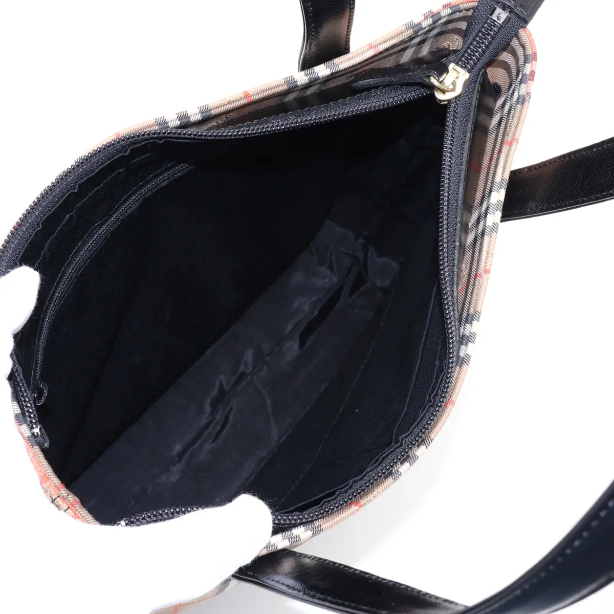 Nova Check Shadow Horse Canvas x Leather Handbag Brown x Black — view 7