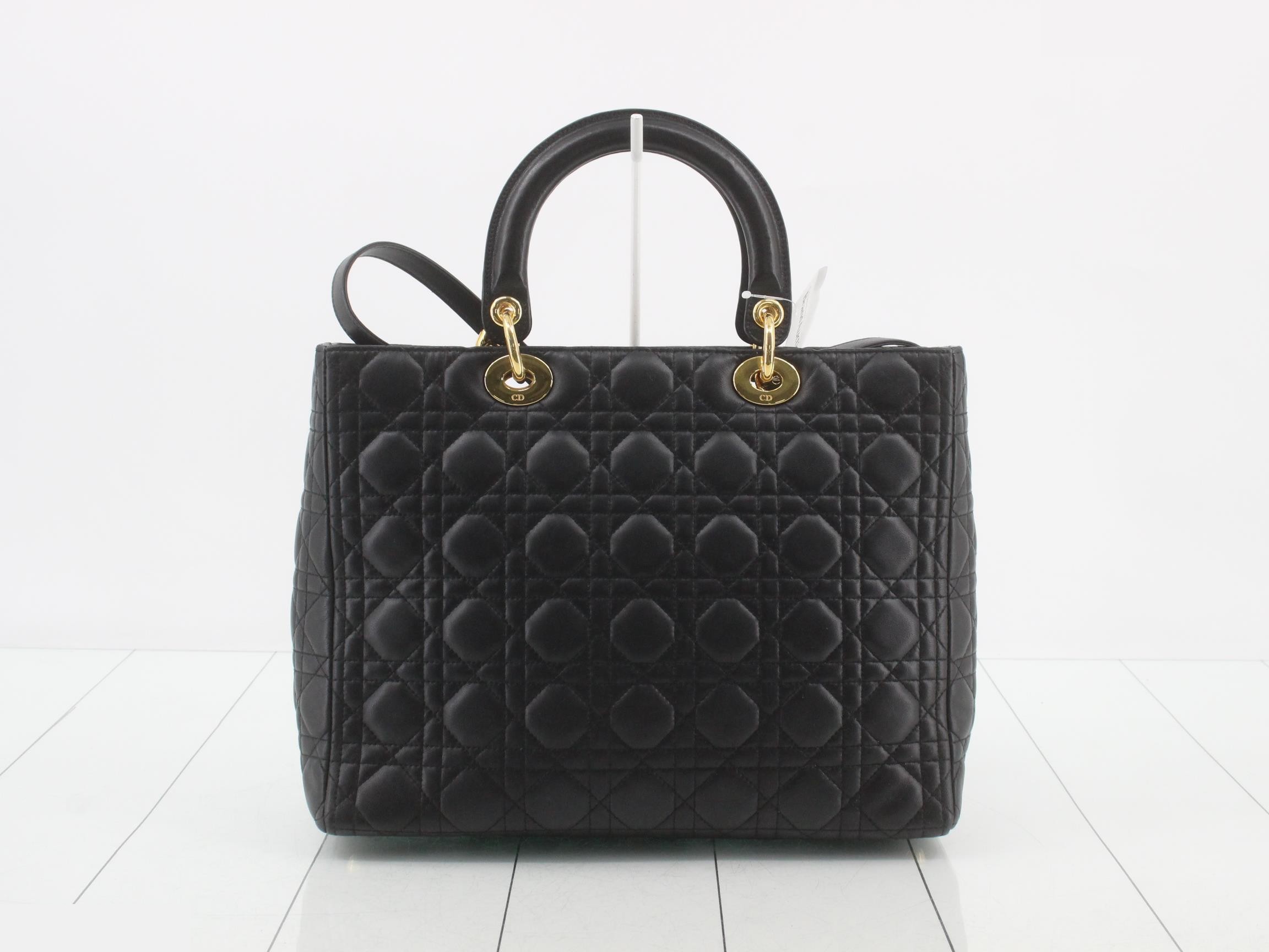 Lady Dior Large Cannage Lambskin 2-Way Bag with Gold Hardware — view 2