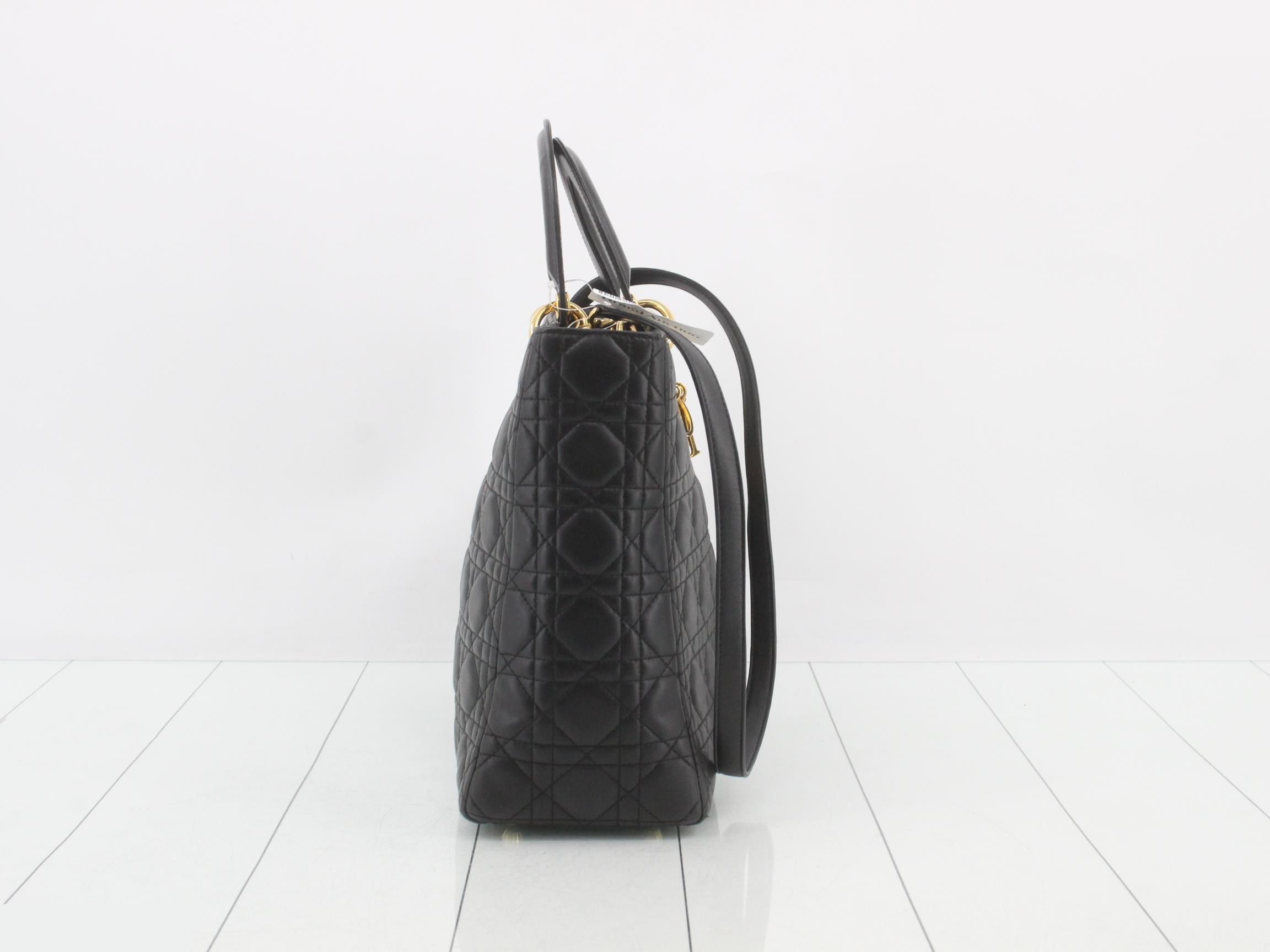 Lady Dior Large Cannage Lambskin 2-Way Bag with Gold Hardware — view 4
