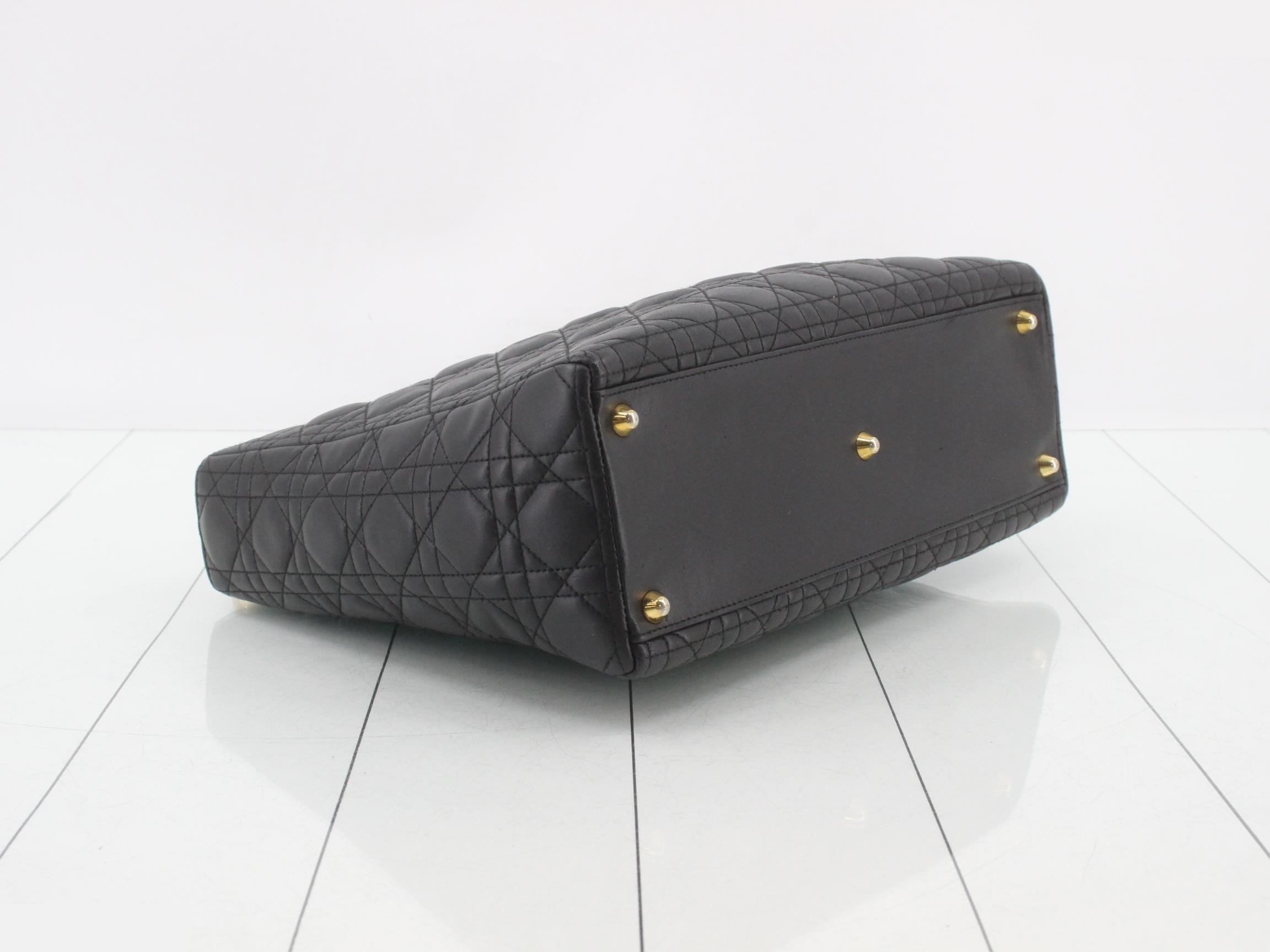 Lady Dior Large Cannage Lambskin 2-Way Bag with Gold Hardware — view 5