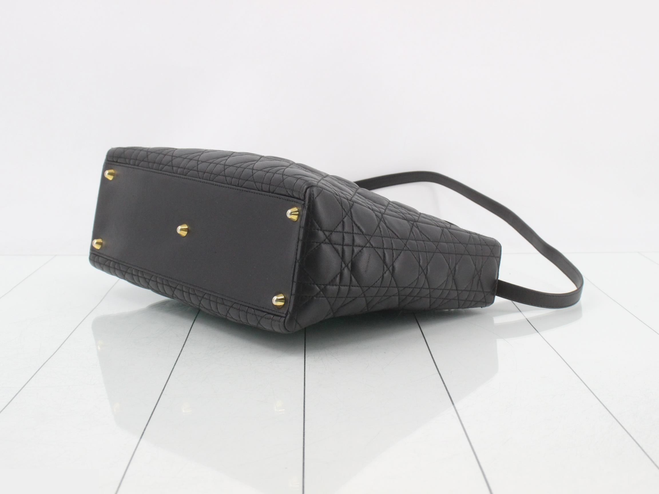 Lady Dior Large Cannage Lambskin 2-Way Bag with Gold Hardware — view 6
