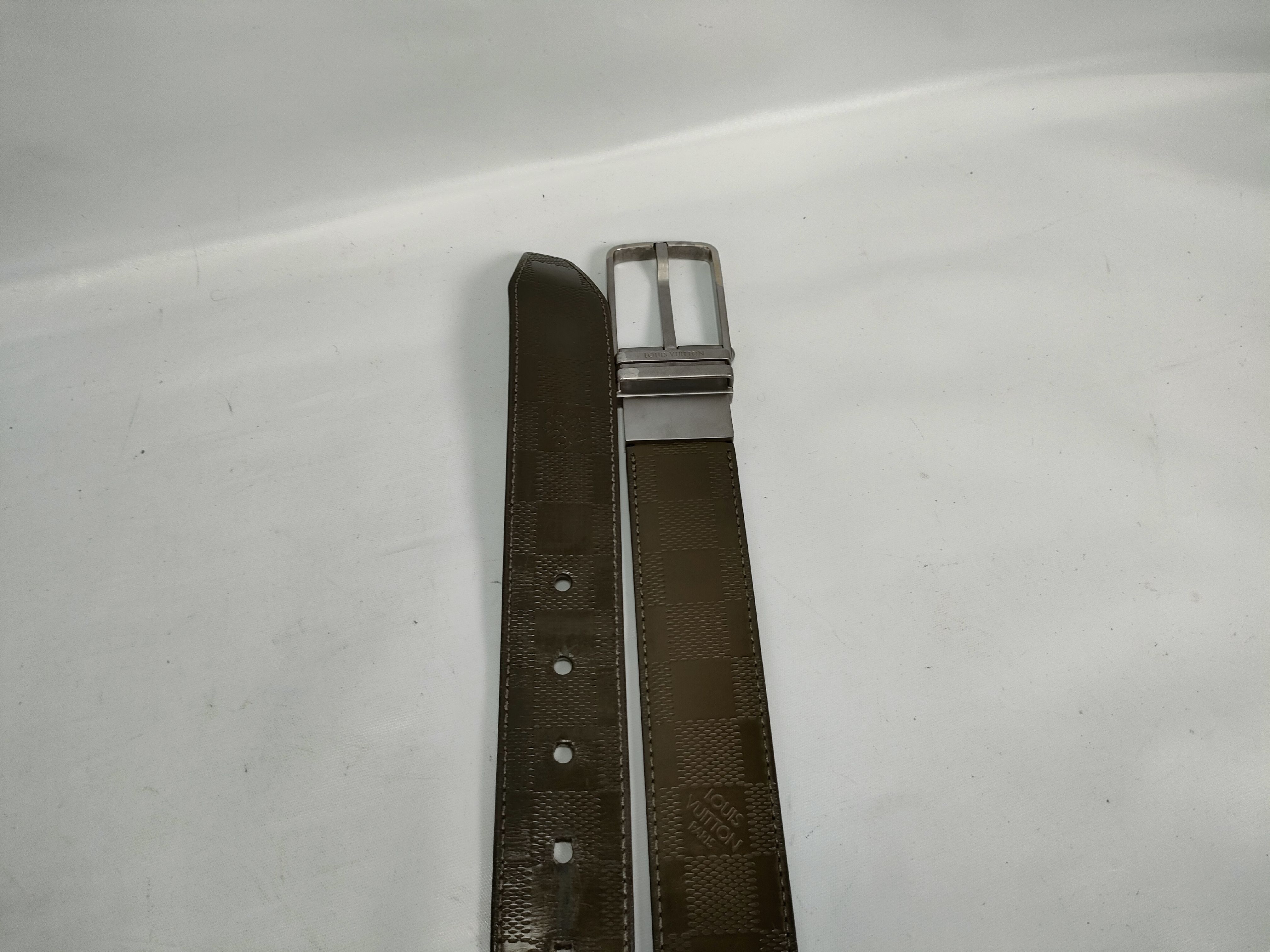 Damier/Leather Belt Set Belt — view 12