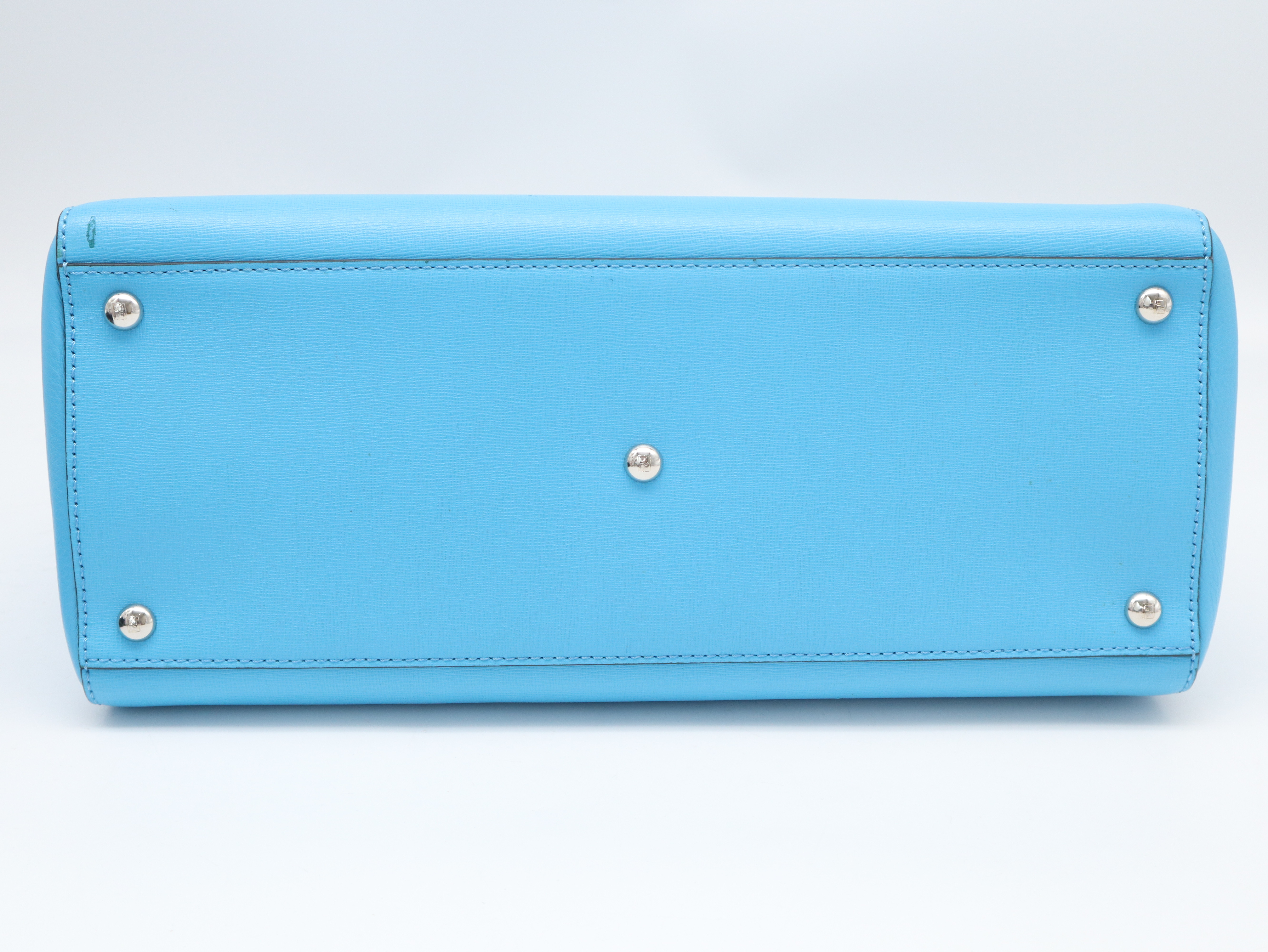 Toujours Satchel Bag, Leather, Blue, with Dust Bag, Handbag — view 5