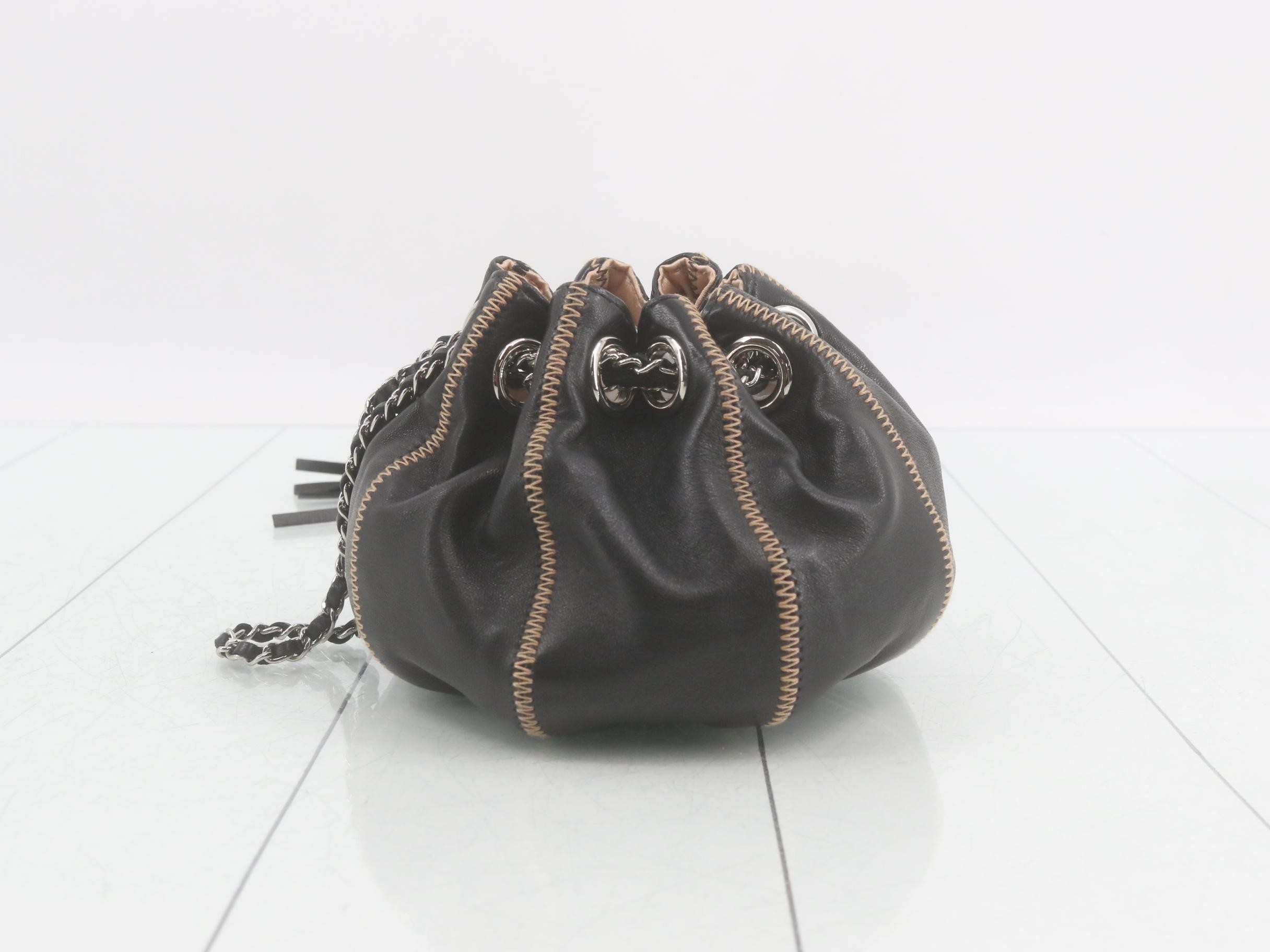 Drawstring bag, chain bag, fringe, icon — view 3