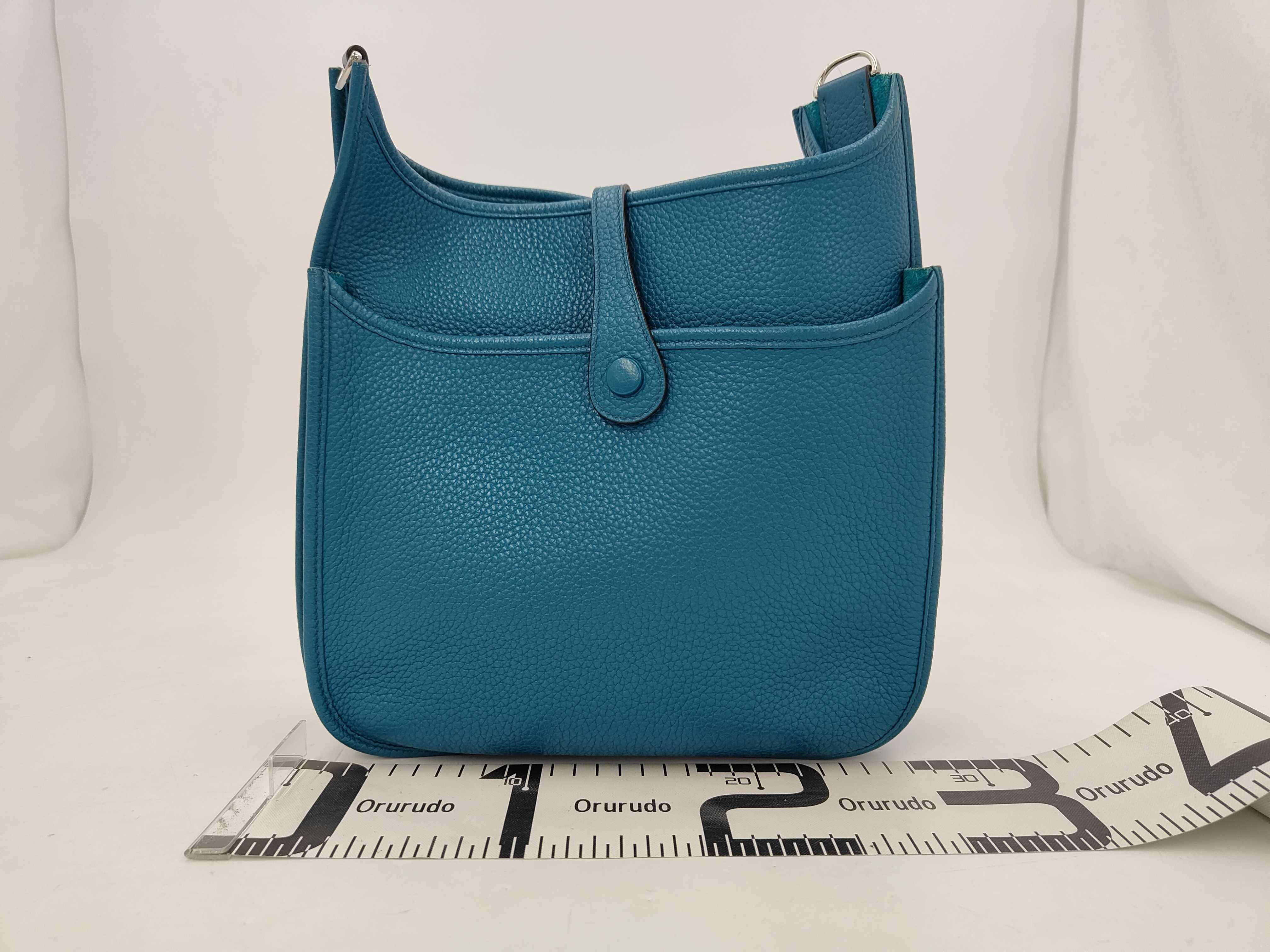 Evelyne III PM Togo Leather Q 2-Two Color Silver Hardware Shoulder Bag — view 2