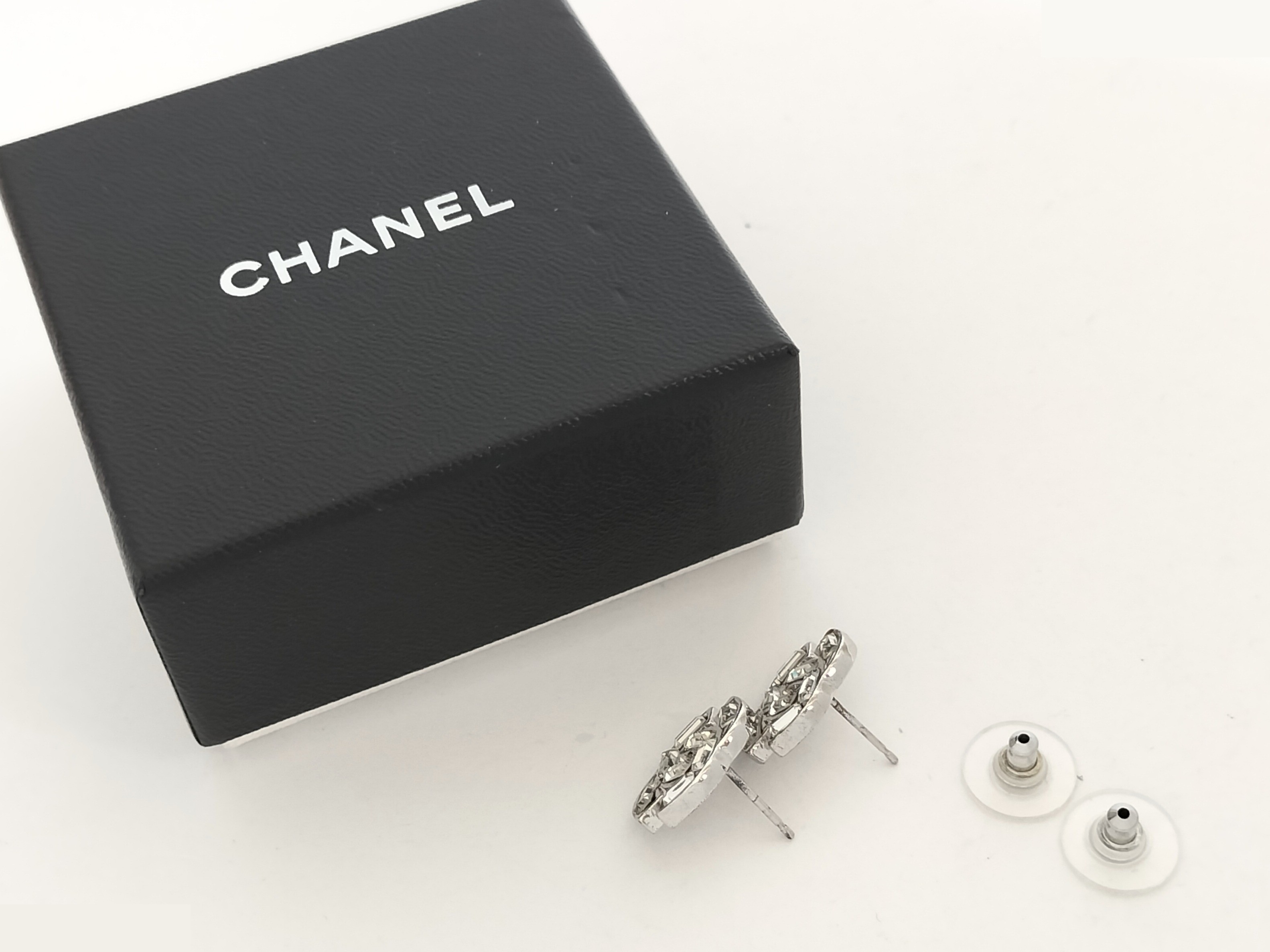 Coco Rhinestone Silver Earrings 01P — view 2