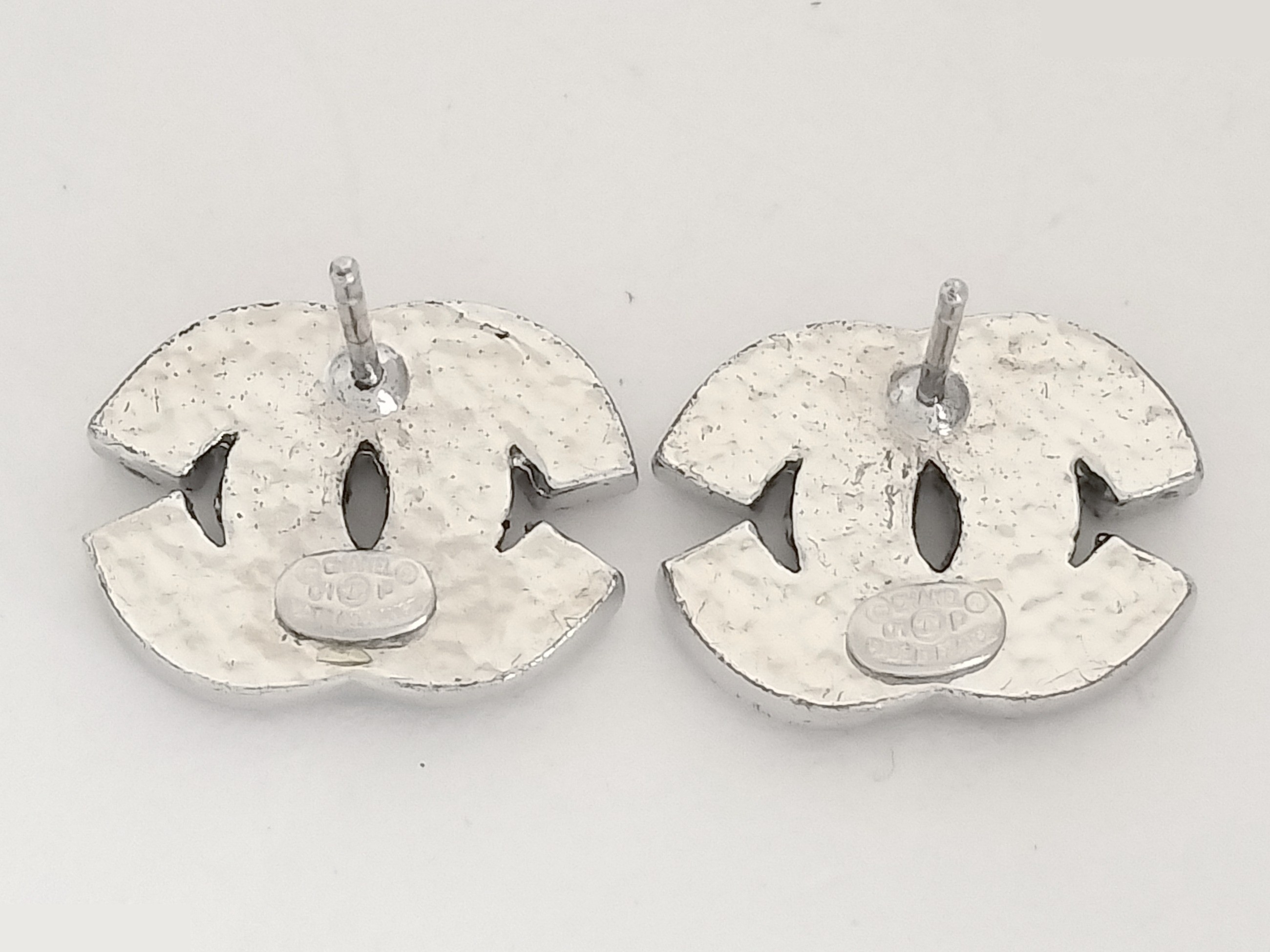 Coco Rhinestone Silver Earrings 01P — view 3