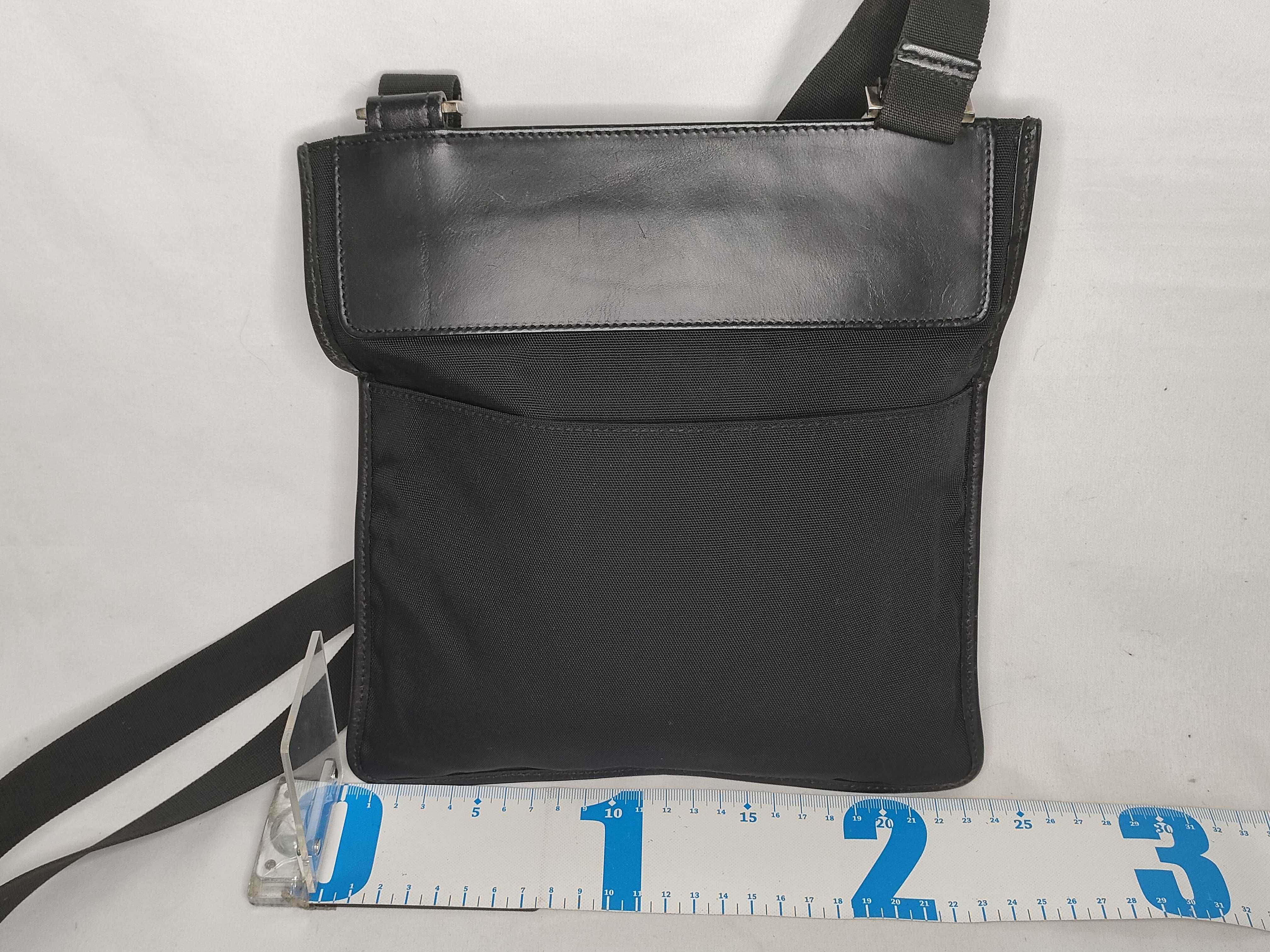 019 0348 Shoulder Bag Nylon Leather Black Shoulder Bag — view 2