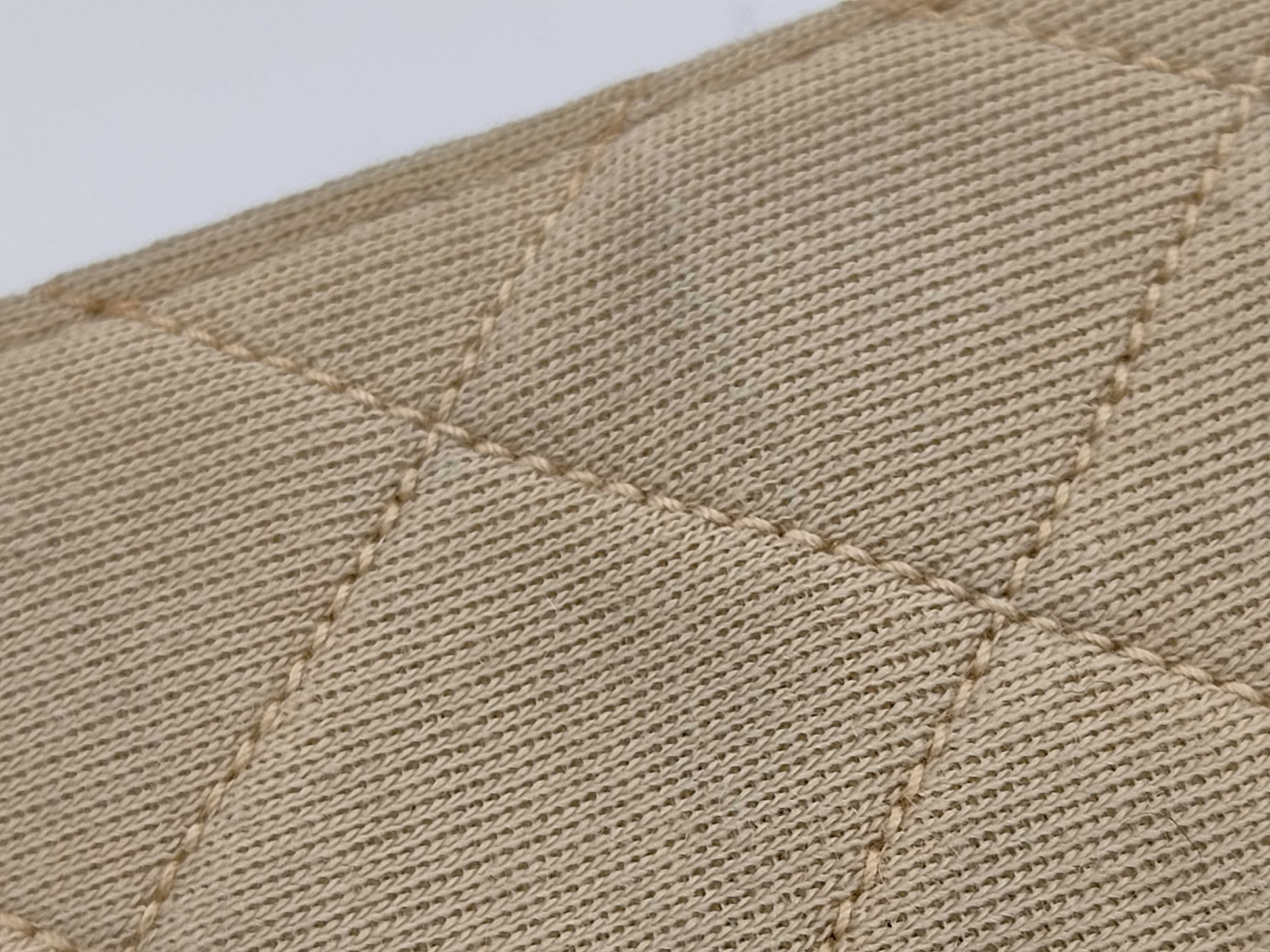 Cotton Matelassé Double Chain Flap Shoulder Bag — view 14