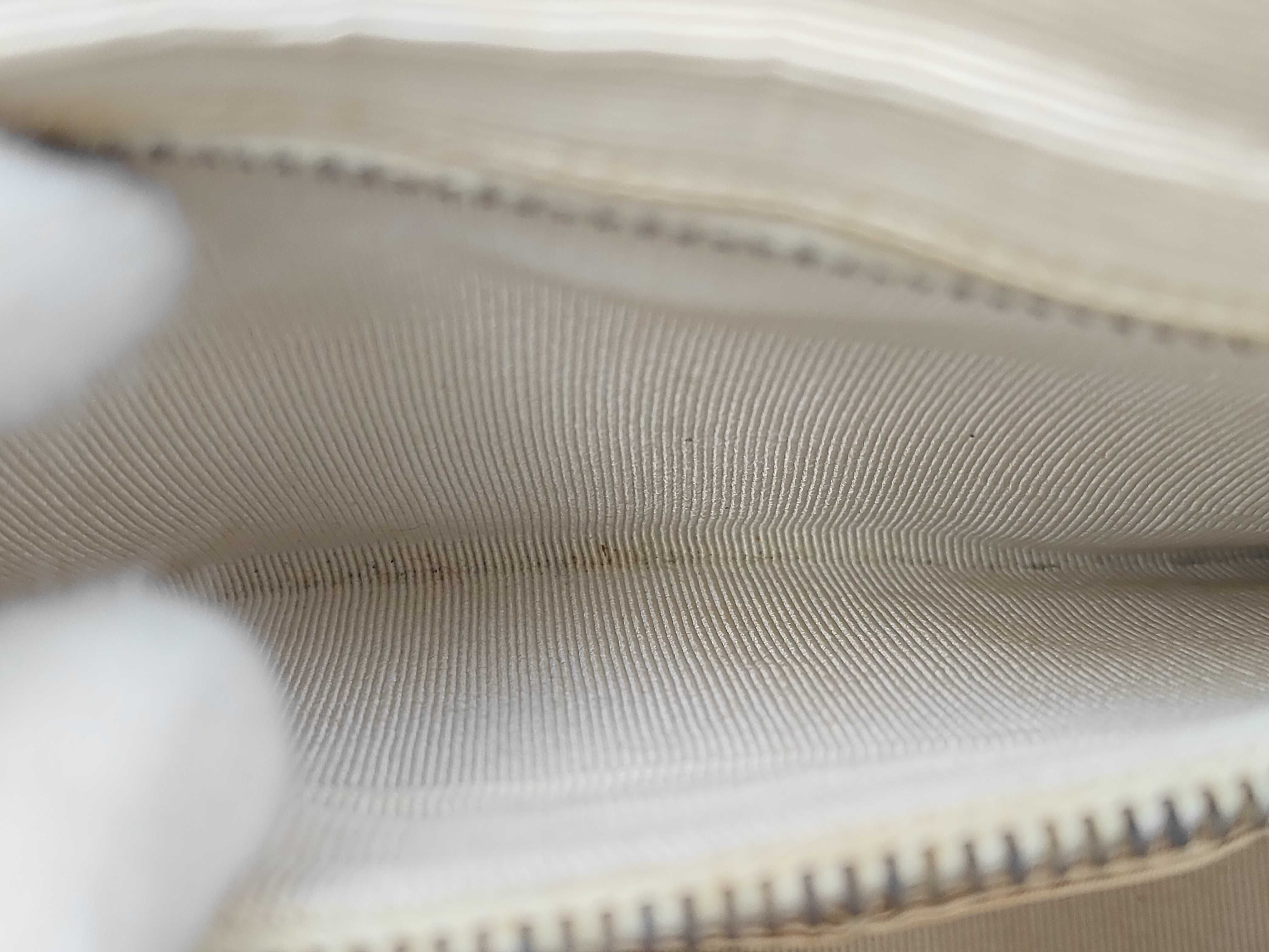 Cotton Matelassé Double Chain Flap Shoulder Bag — view 9