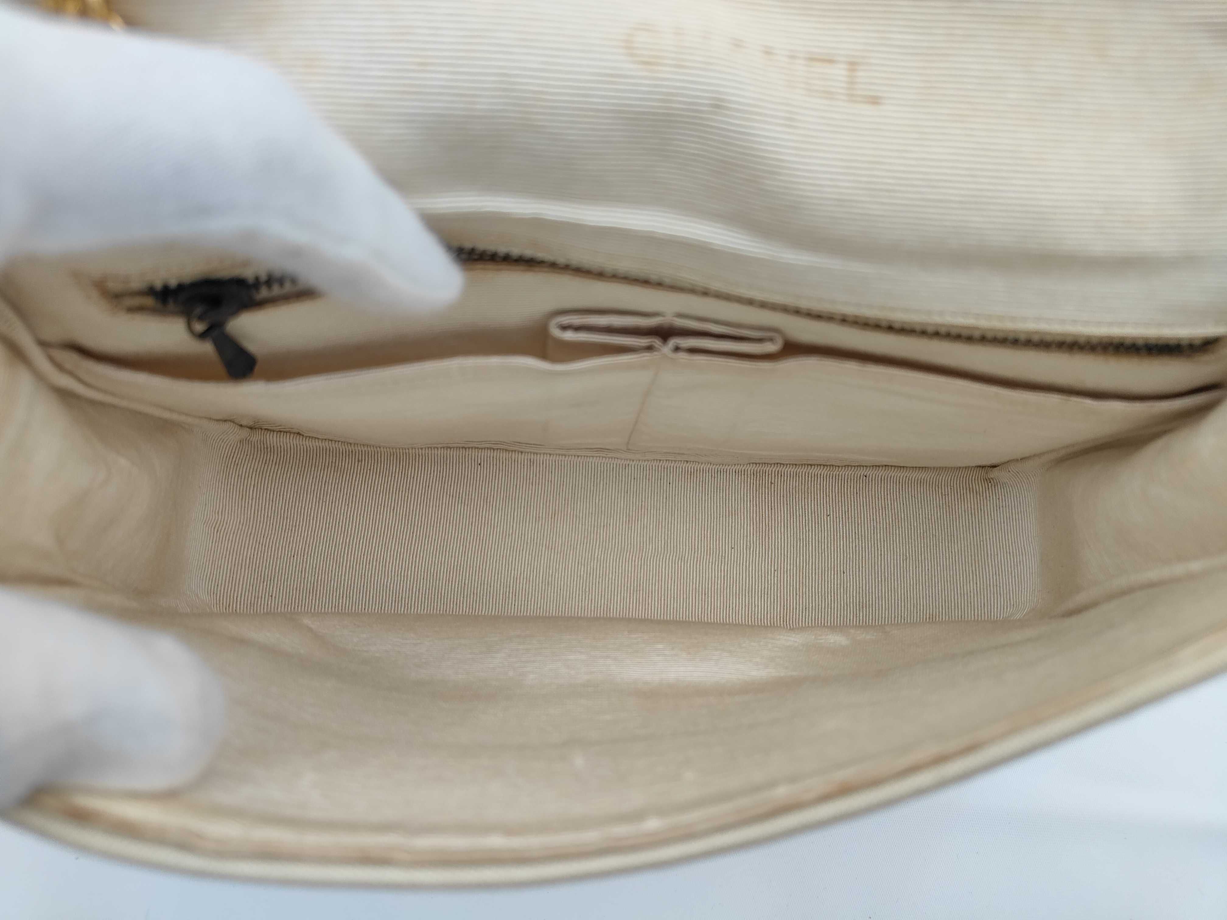 Cotton Matelassé Double Chain Flap Shoulder Bag — view 10