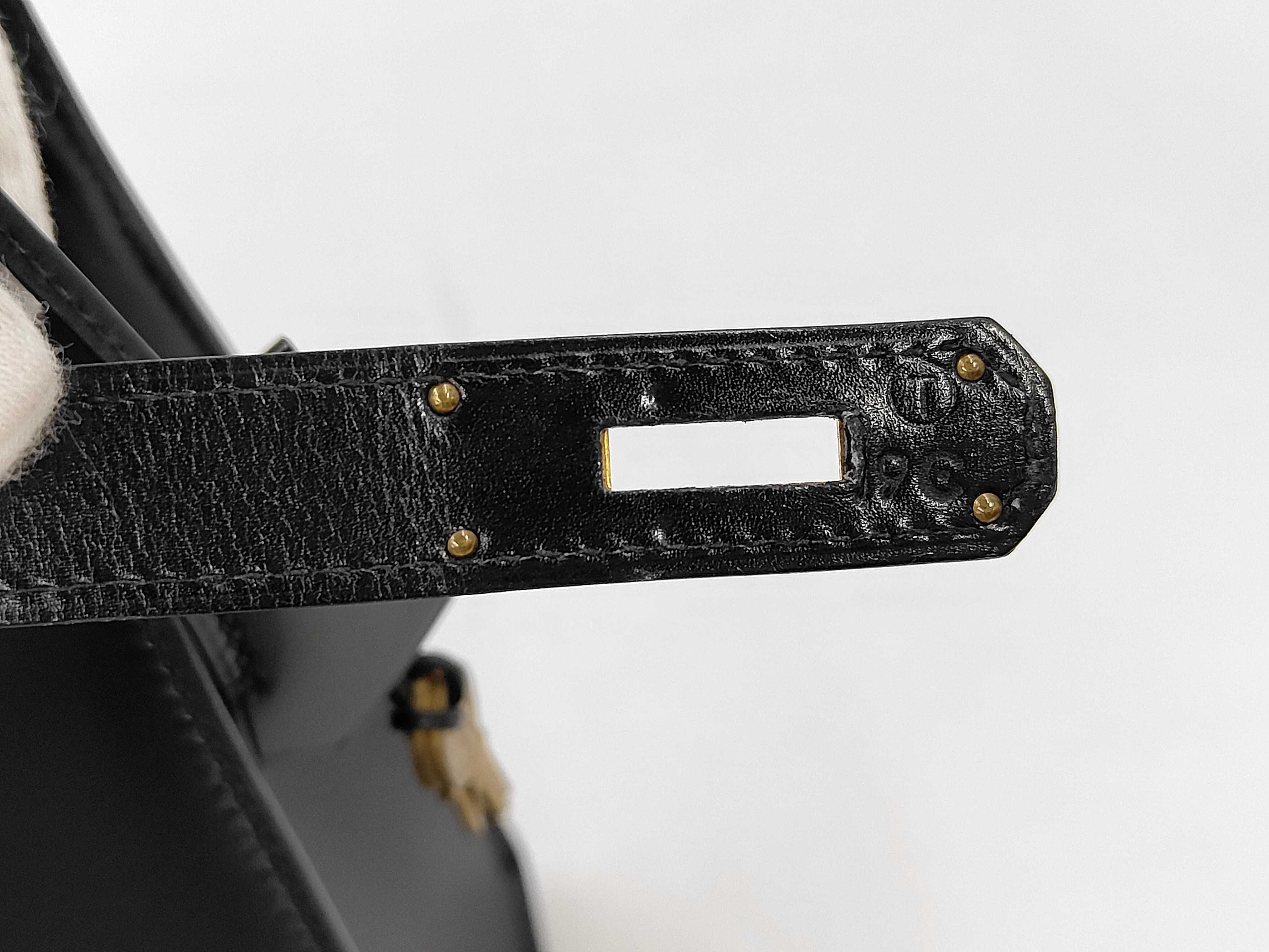 Kelly 32 Box Calf Black Outside Sewing GD Metal Fittings T Shoulder Bag — view 11