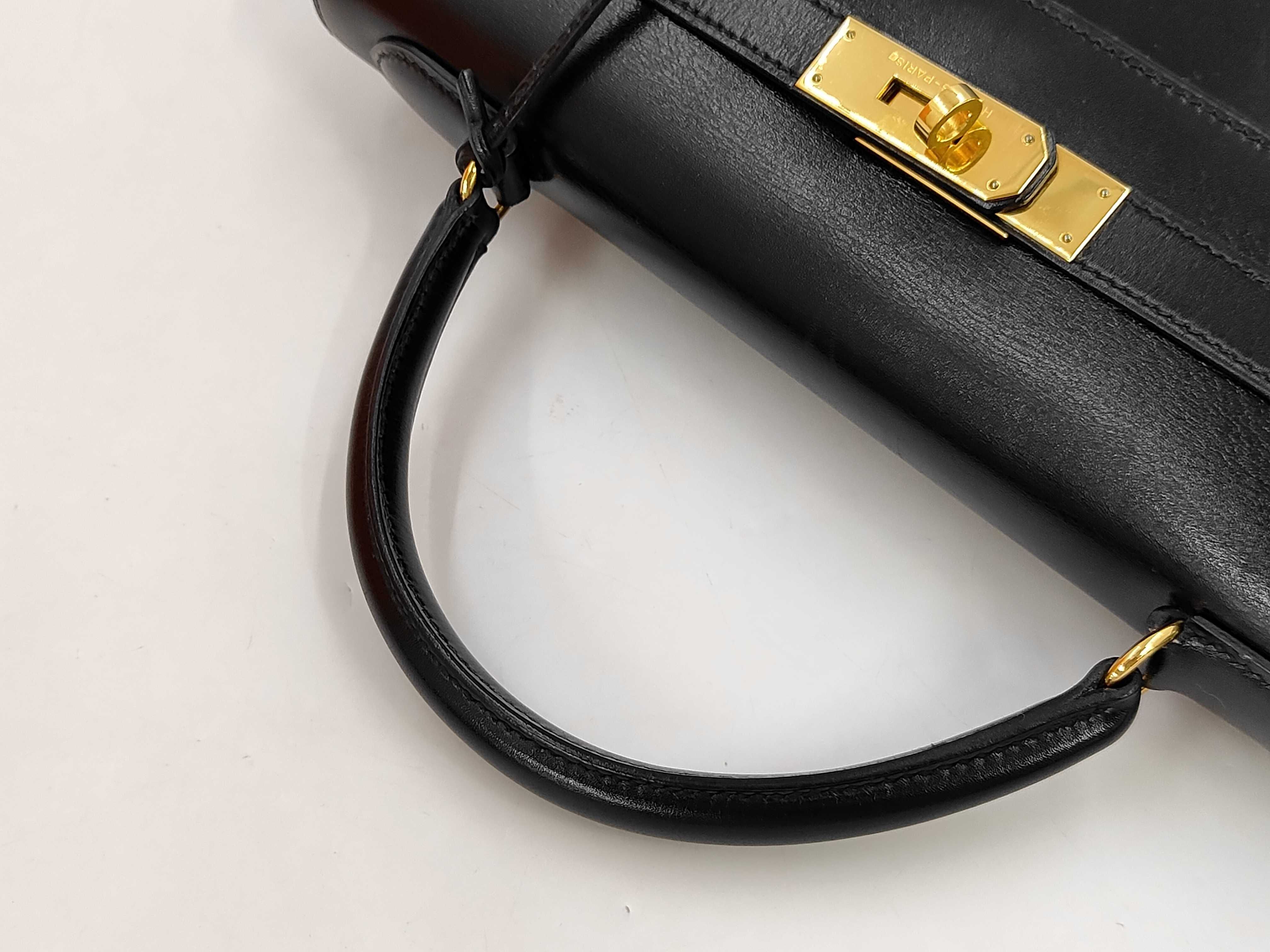 Kelly 32 Box Calf Black Outside Sewing GD Metal Fittings T Shoulder Bag — view 3