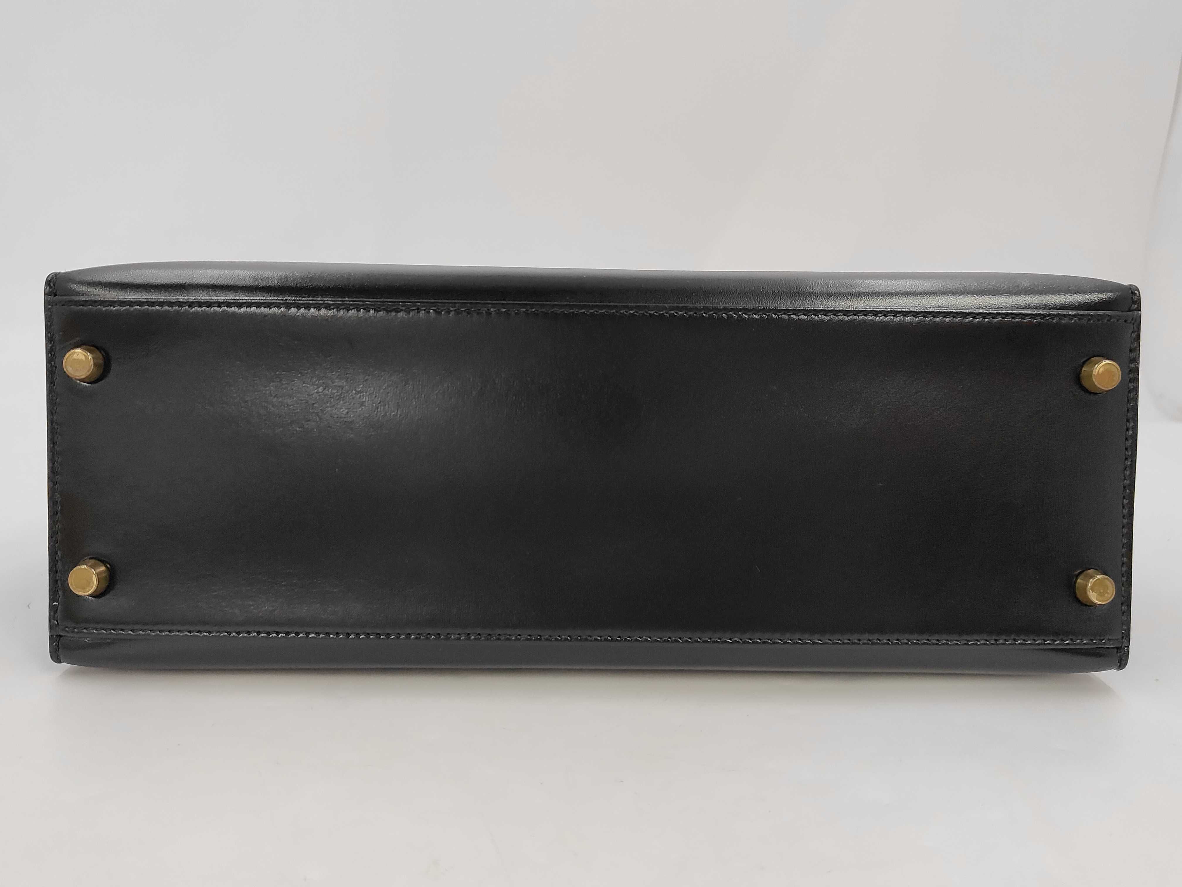 Kelly 32 Box Calf Black Outside Sewing GD Metal Fittings T Shoulder Bag — view 7